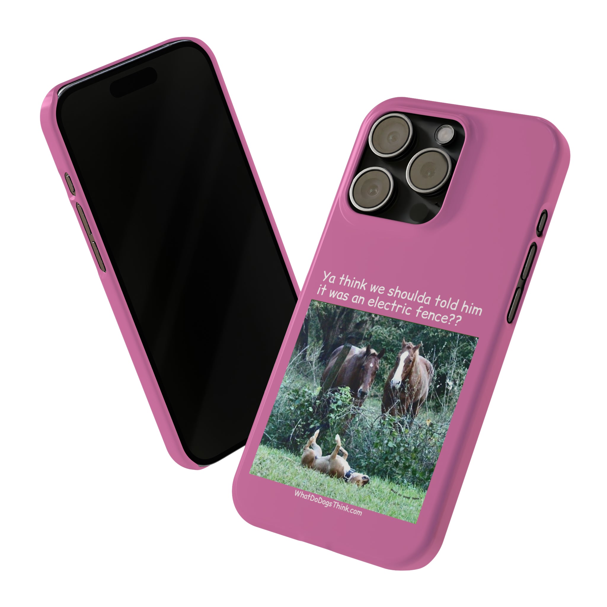 Electric Fence Pink Slim Phone Case