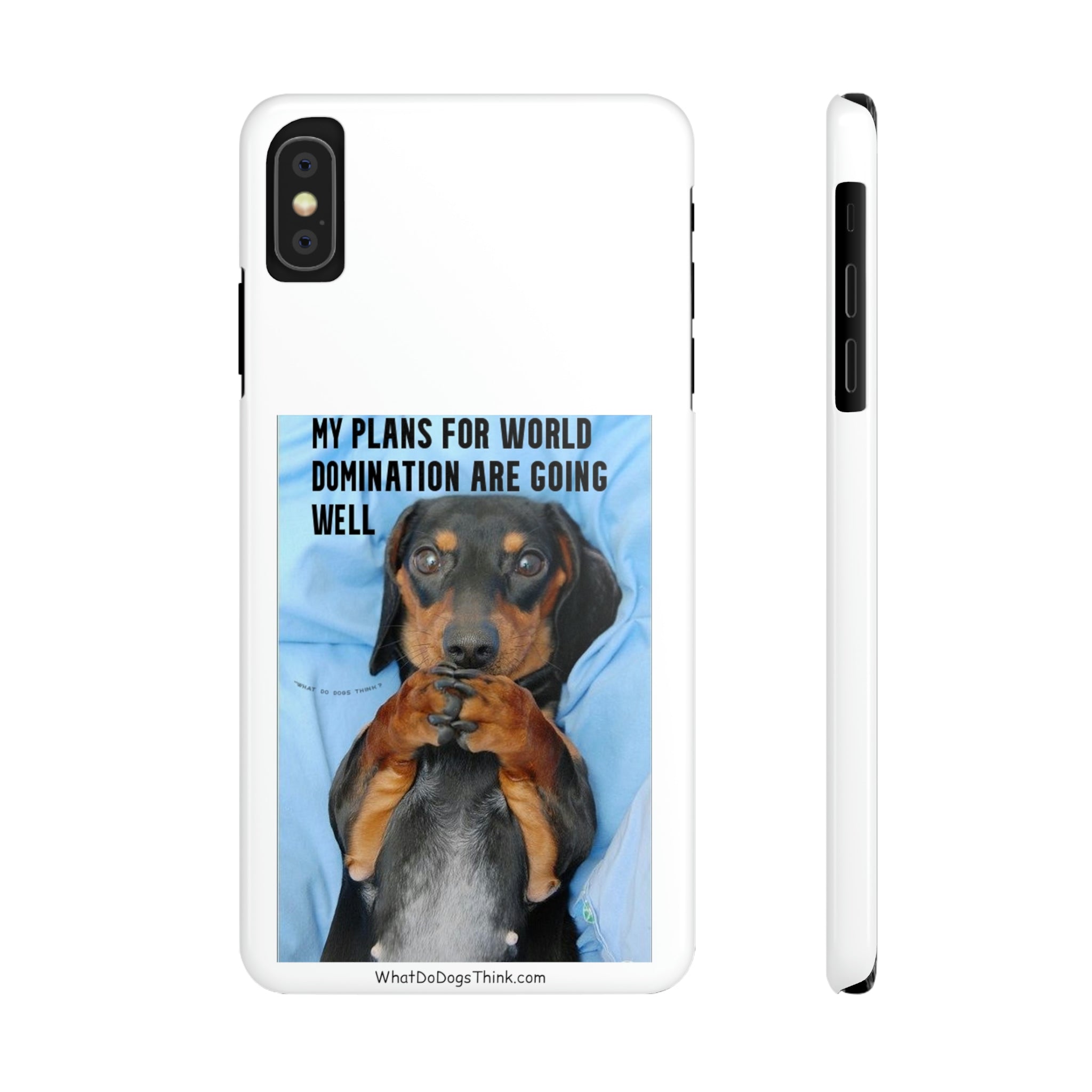 World Domination White Slim Phone Cases