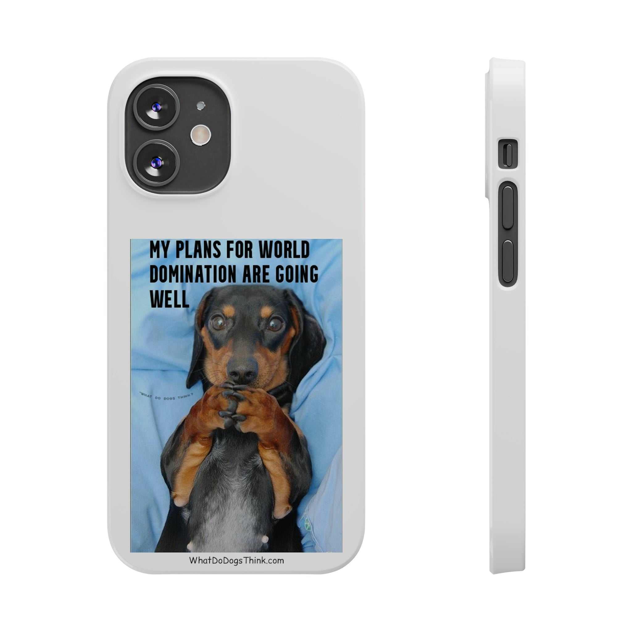 World Domination White Slim Phone Cases