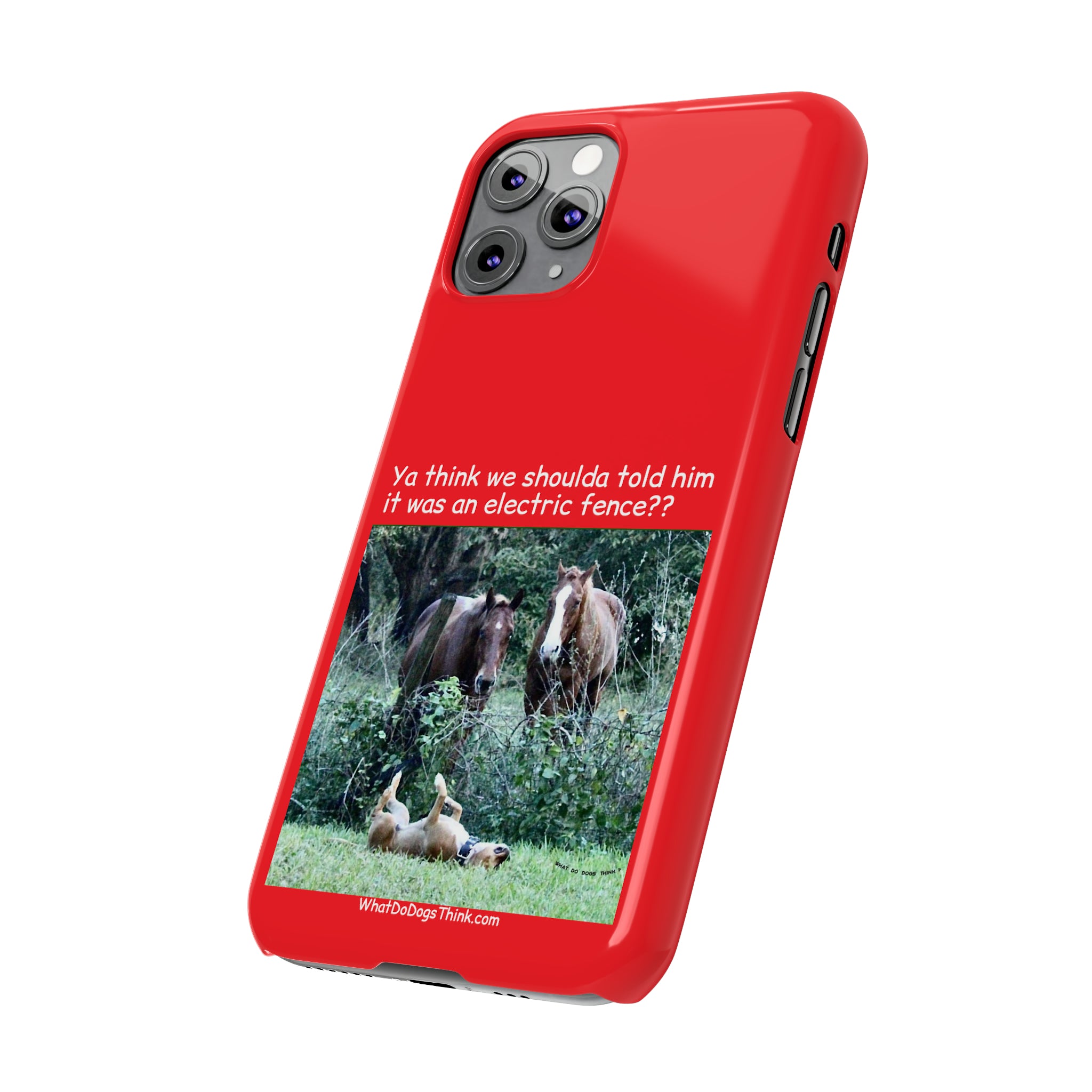 Electric Fence Red Slim Phone Case