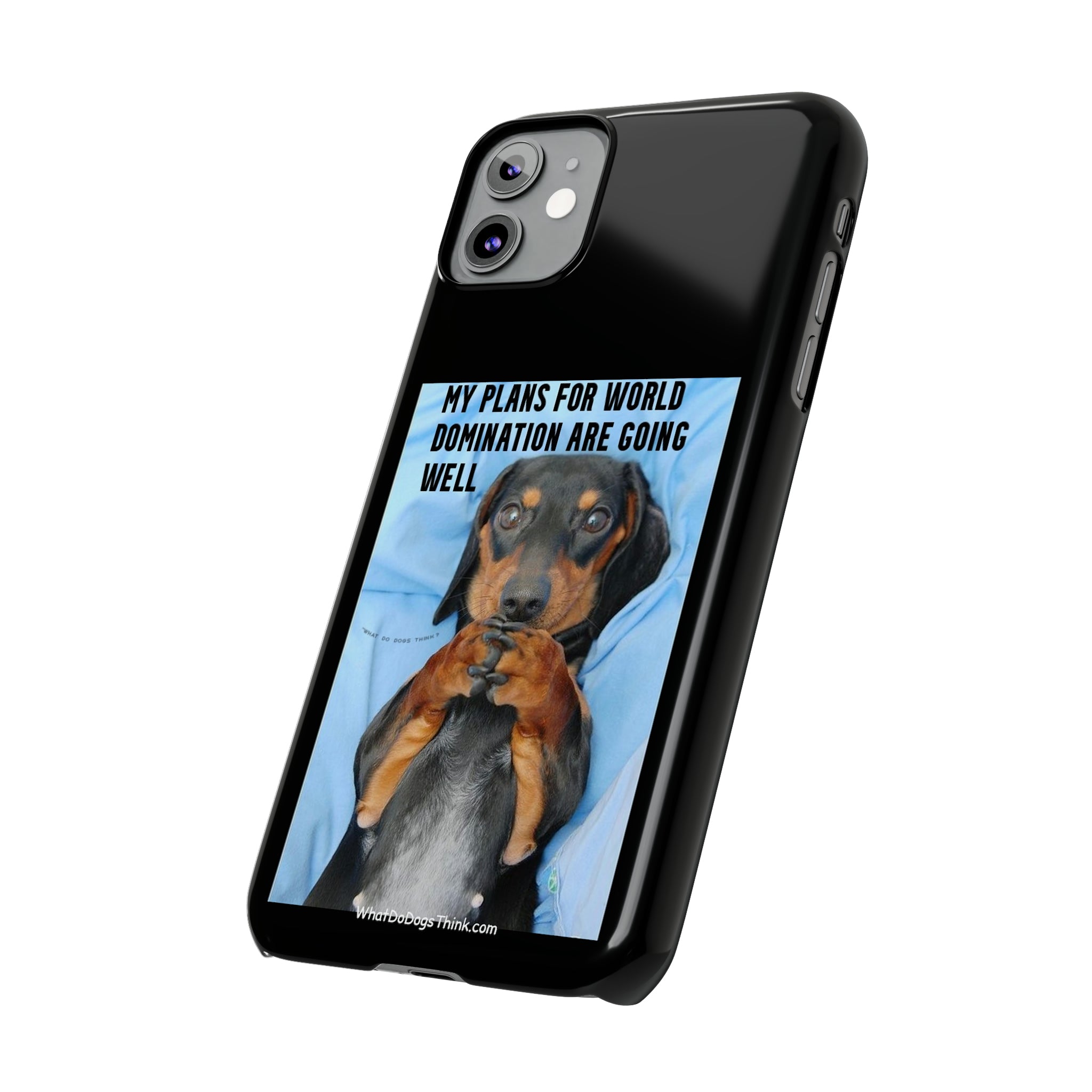World Domination Black Slim Phone Cases