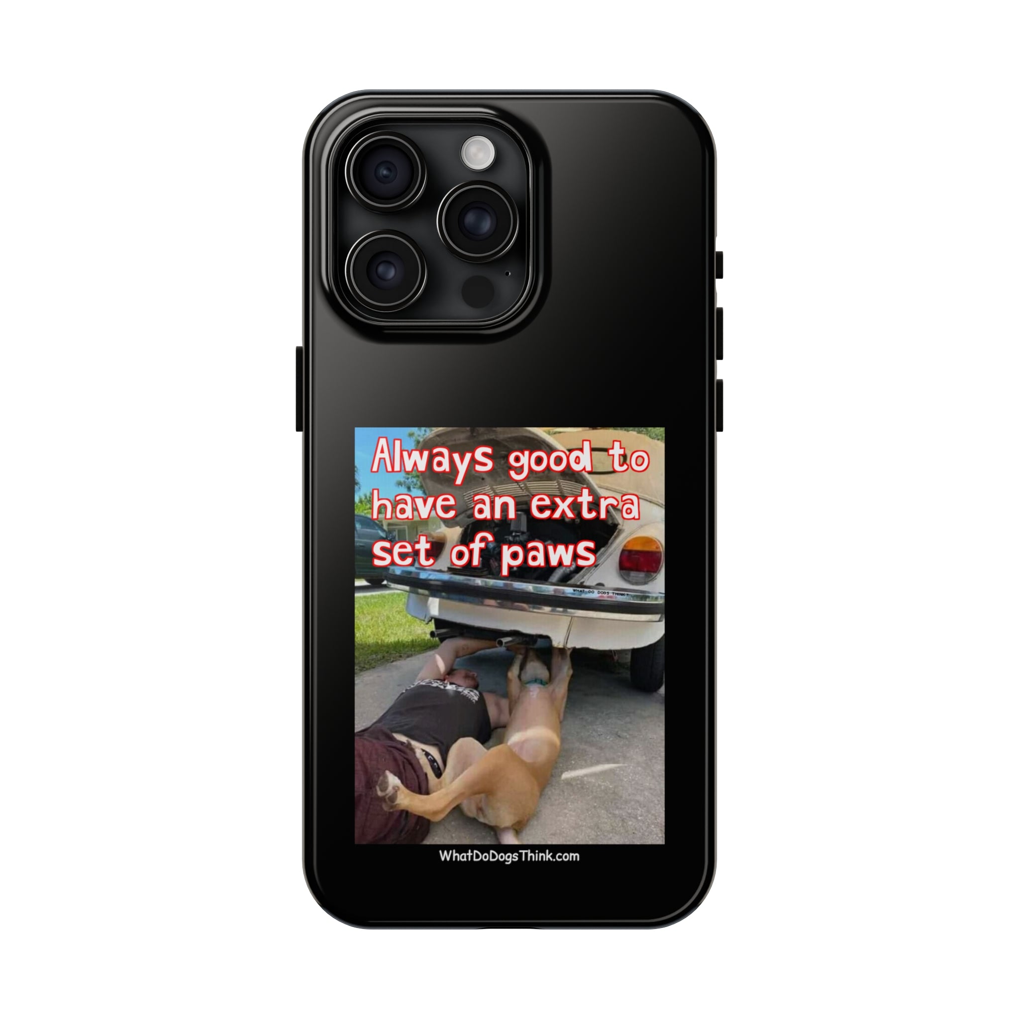 Extra Paw Black Tough Phone Cases
