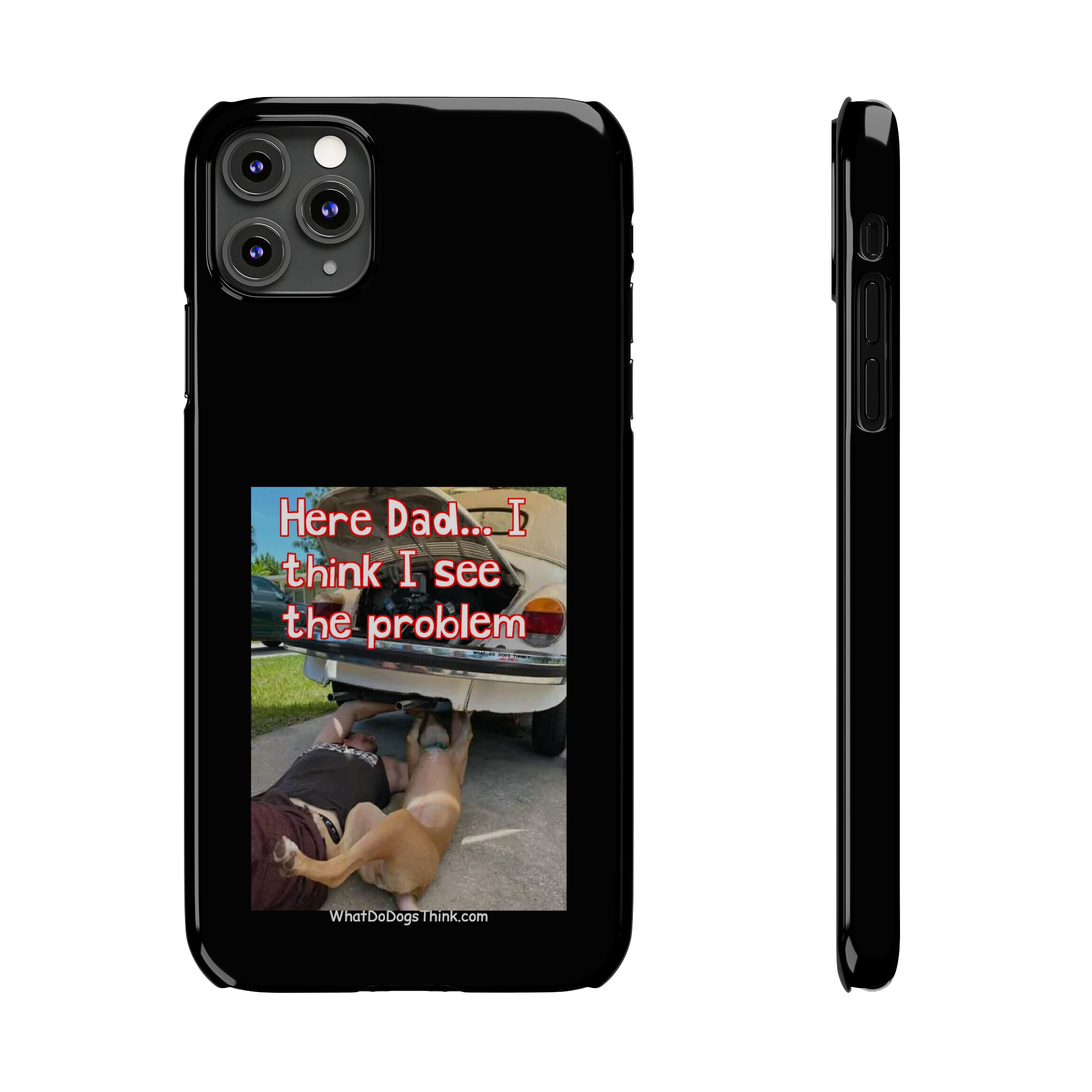 Here Dad Black Slim Phone Cases