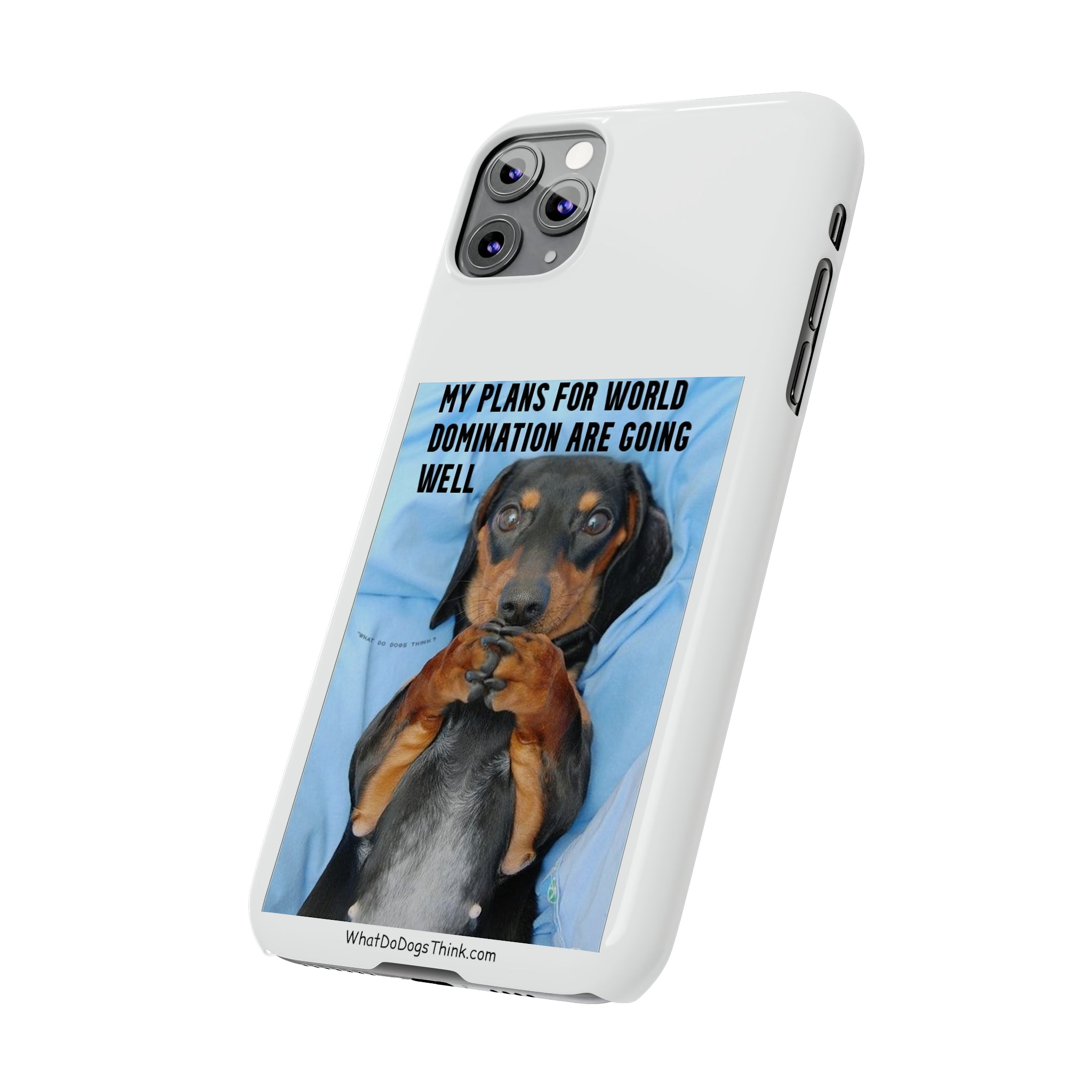 World Domination White Slim Phone Cases
