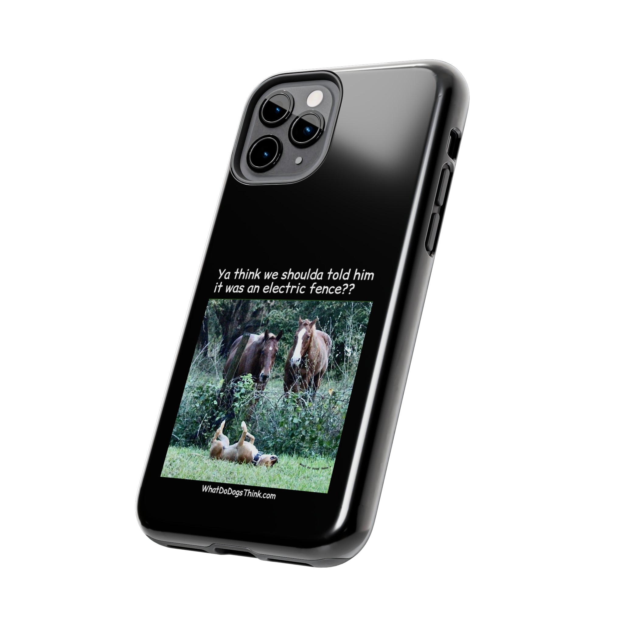 Electric Fence Black Tough Phone Cases