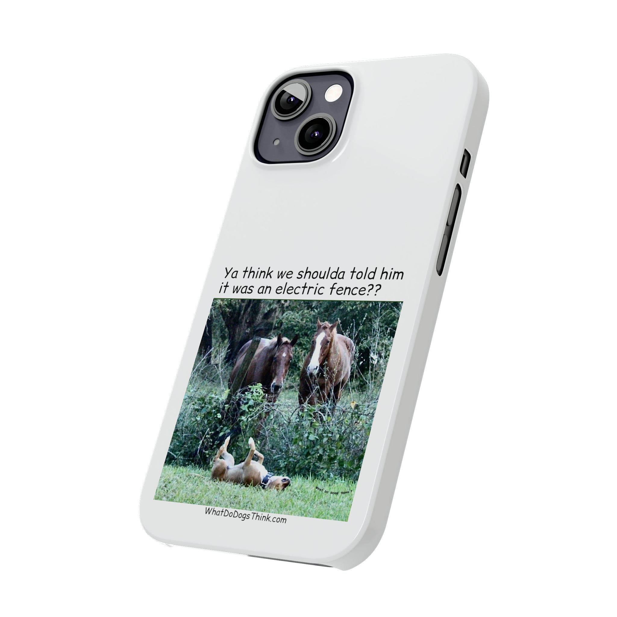 Electric Fence White Slim Phone Case