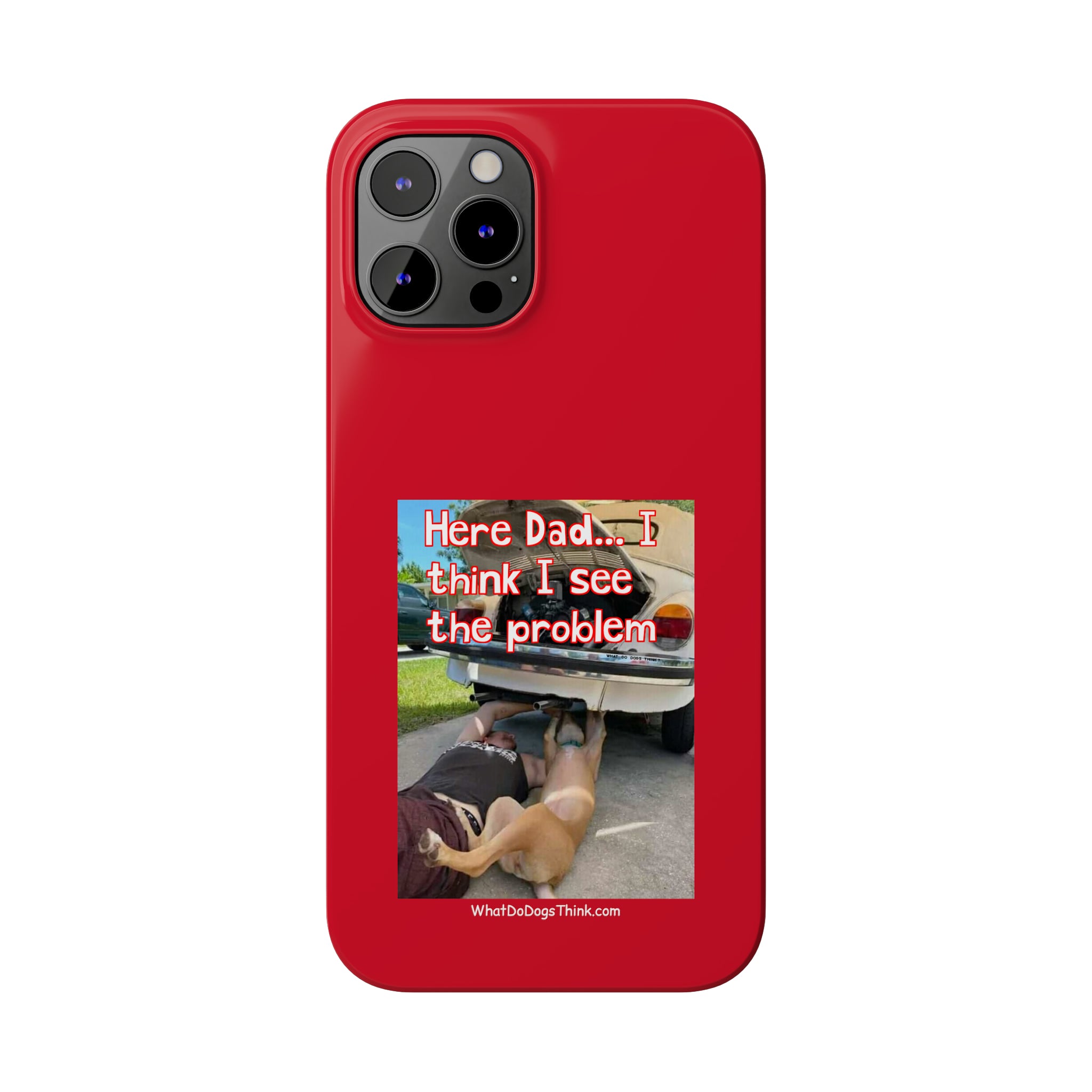 Here Dad Red Slim Phone Cases