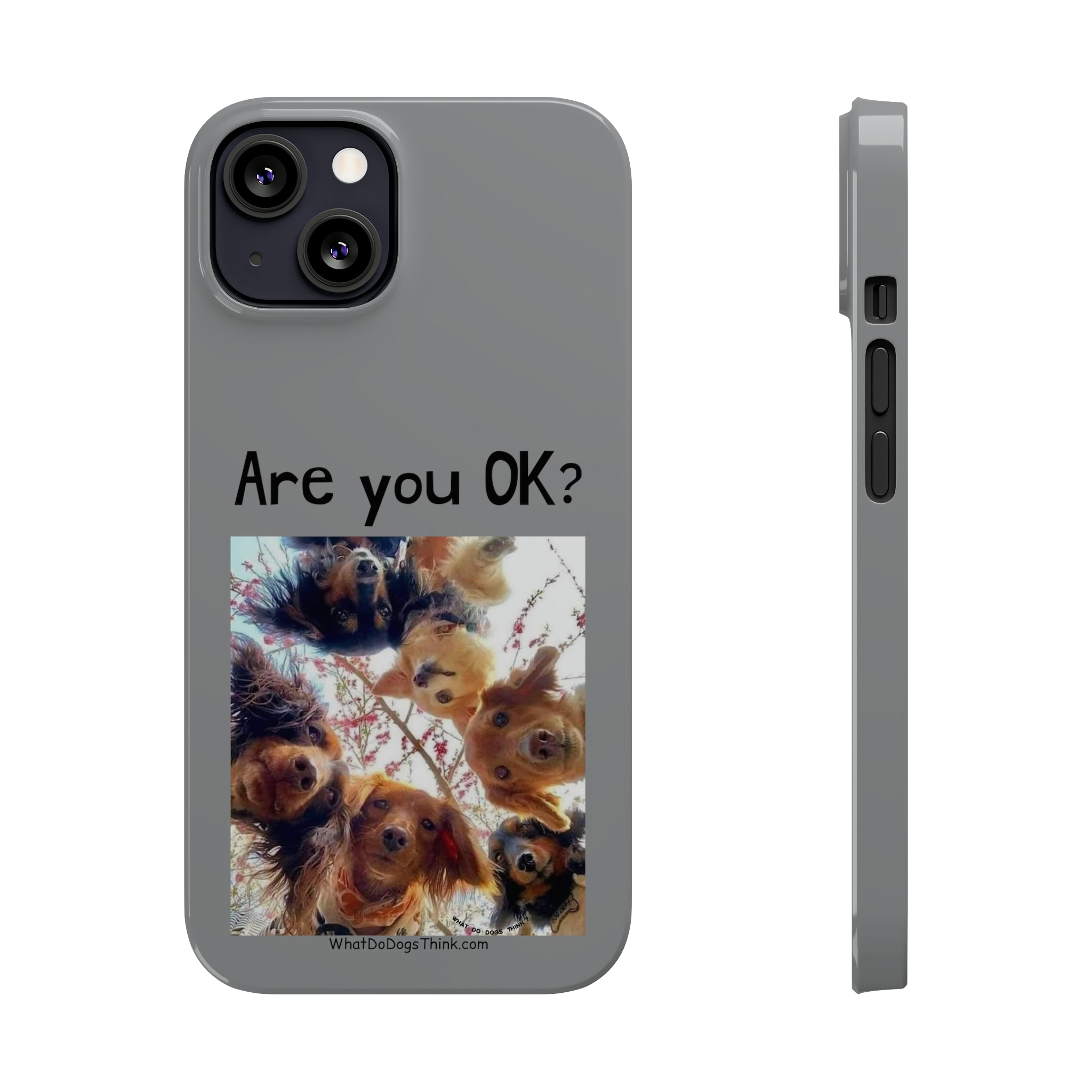 Are you OK? Grey Slim Phone Cases