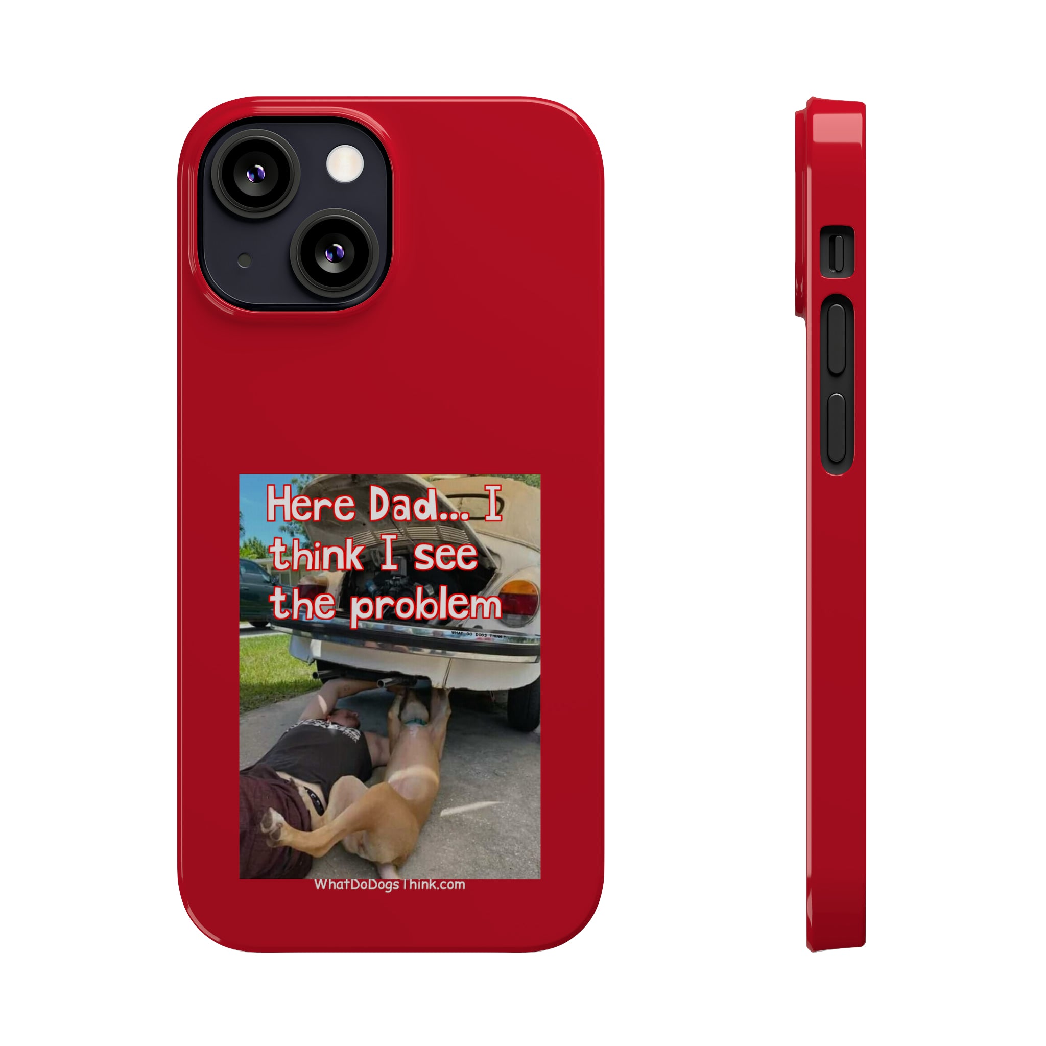 Here Dad Red Slim Phone Cases