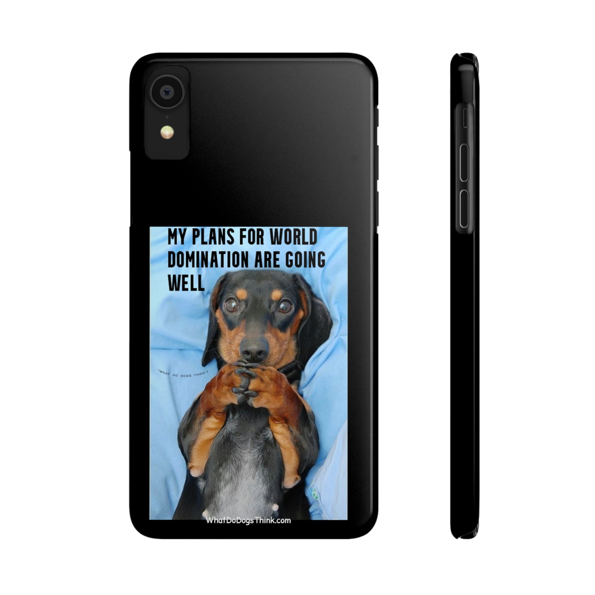 World Domination Black Slim Phone Cases