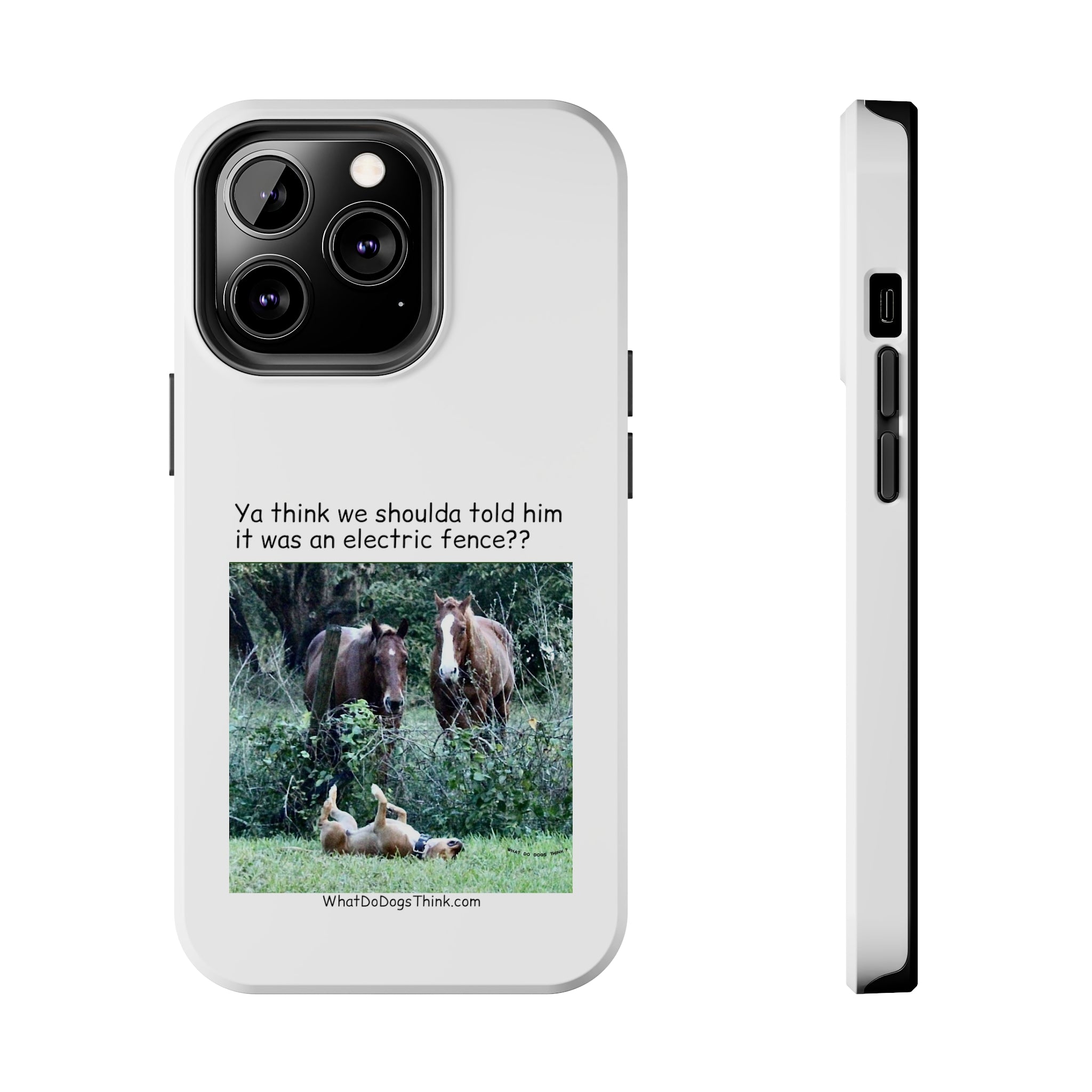 Electric Fence White Tough Phone Cases