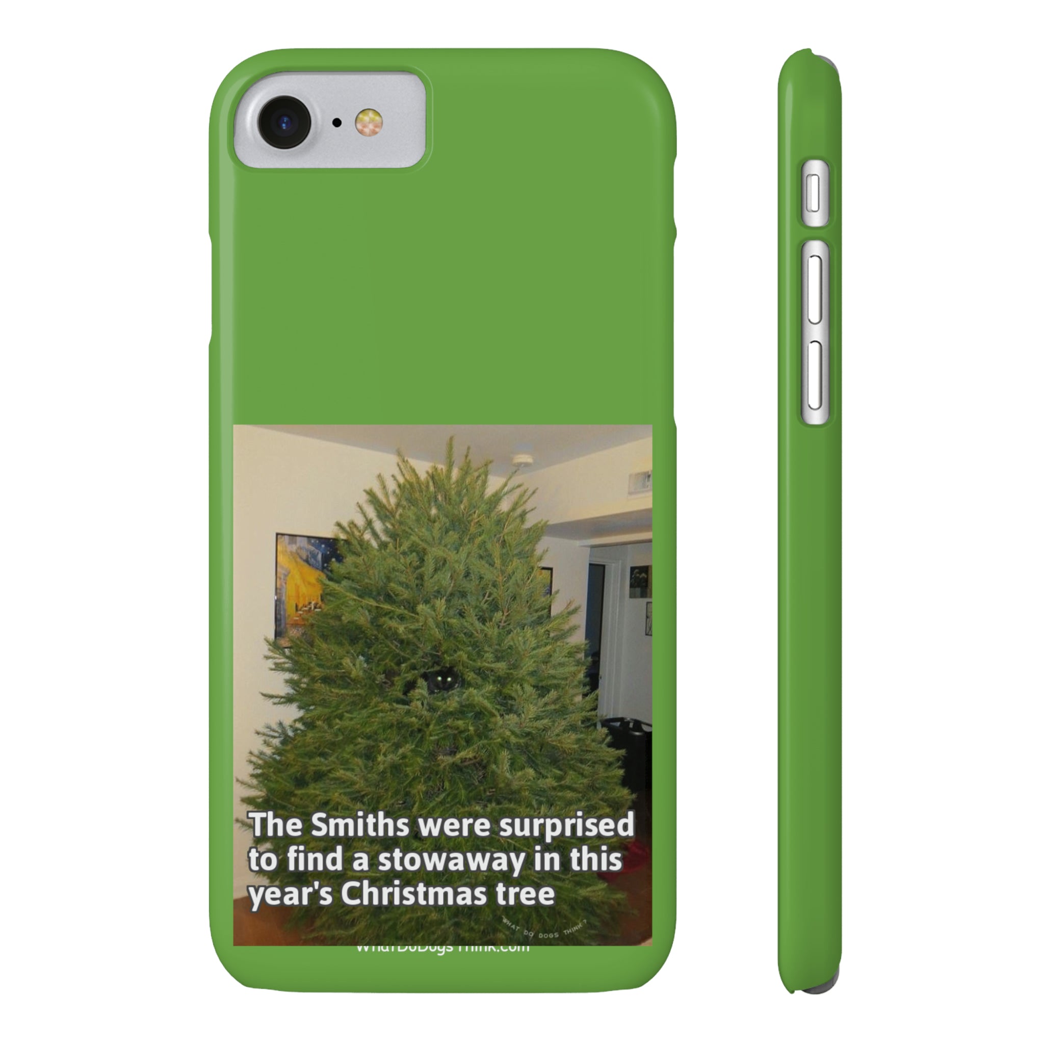 Stowaway Cat Green Slim Phone Case