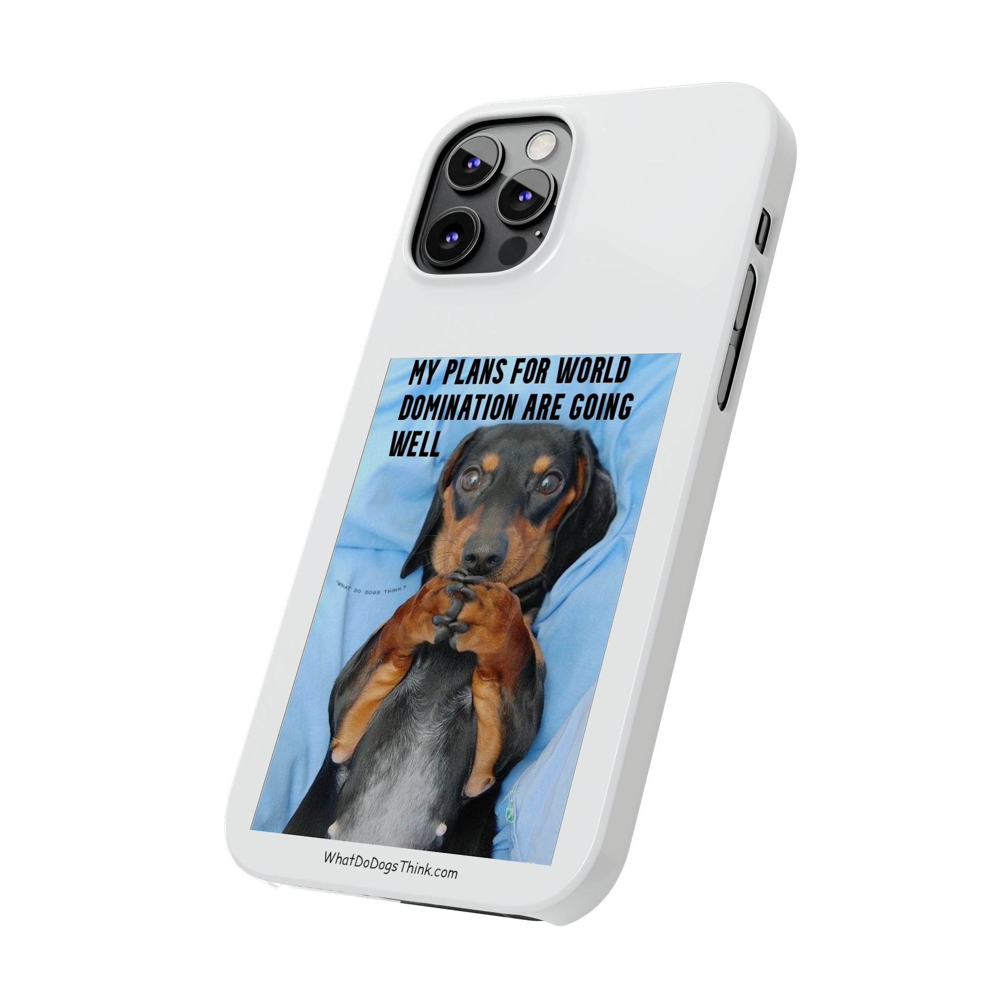 World Domination White Slim Phone Cases