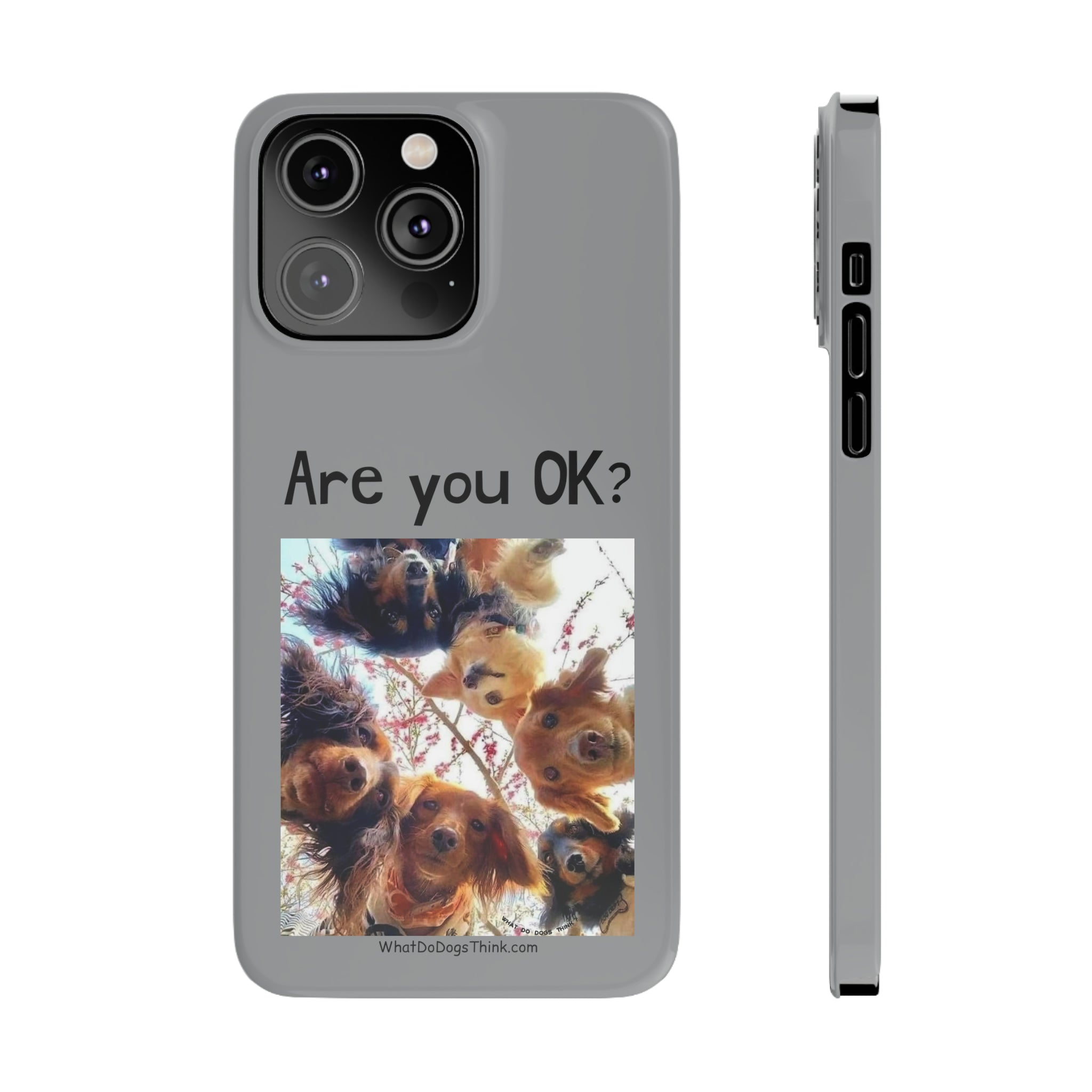 Are you OK? Grey Slim Phone Cases