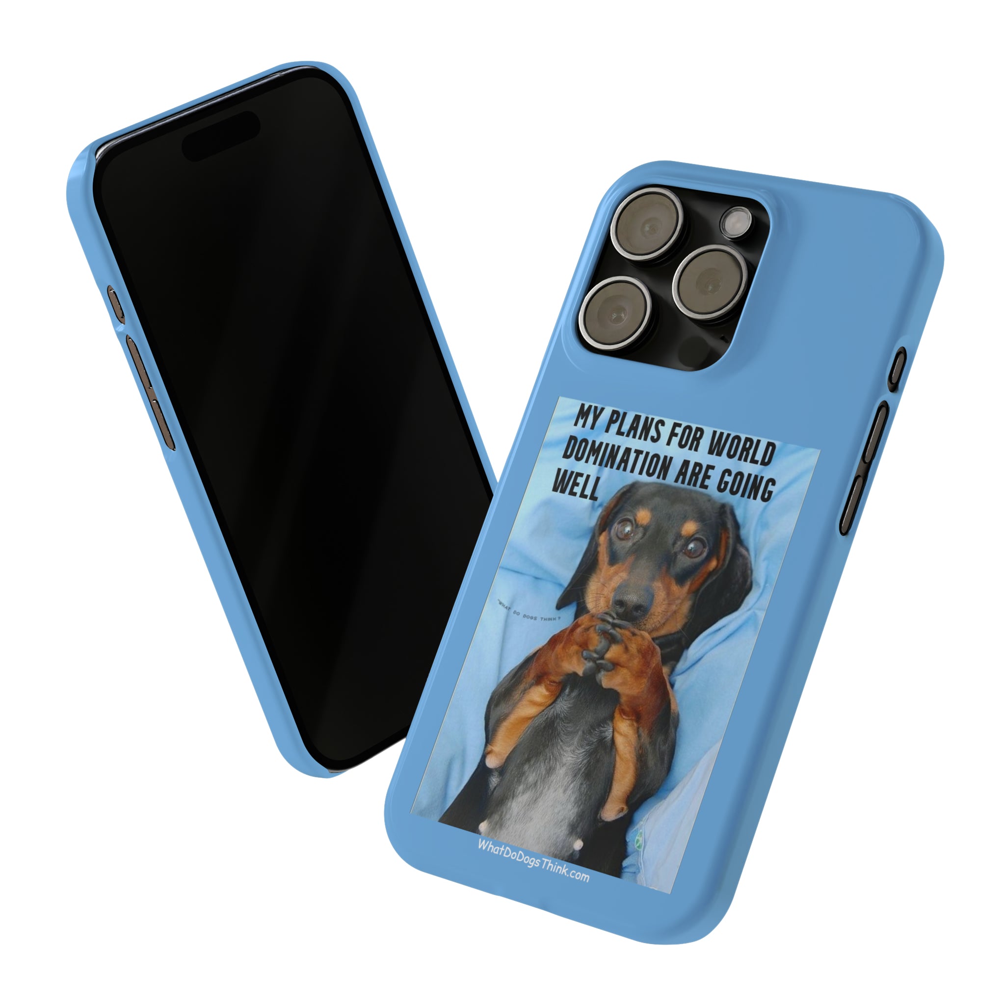 World Domination Blue Slim Phone Cases