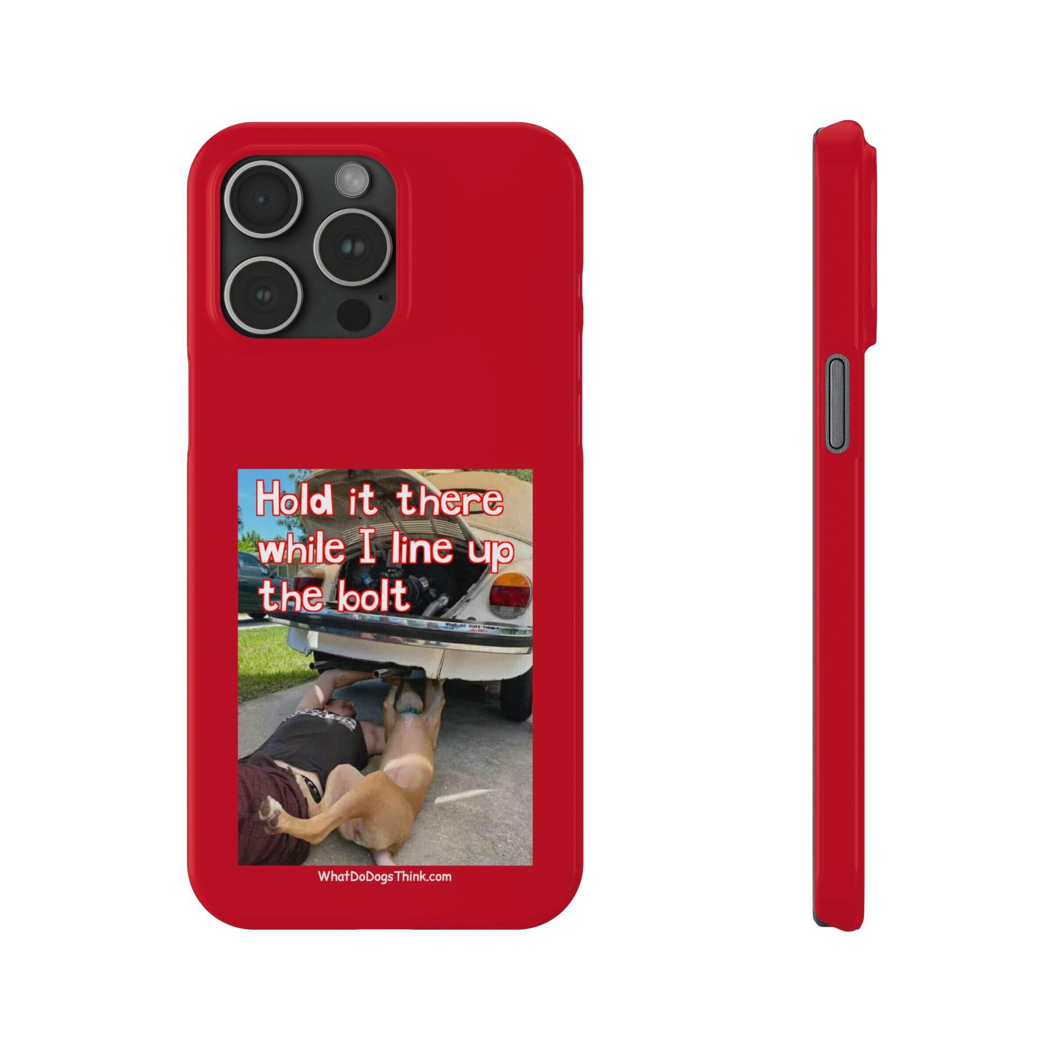Hold It Red Slim Phone Cases