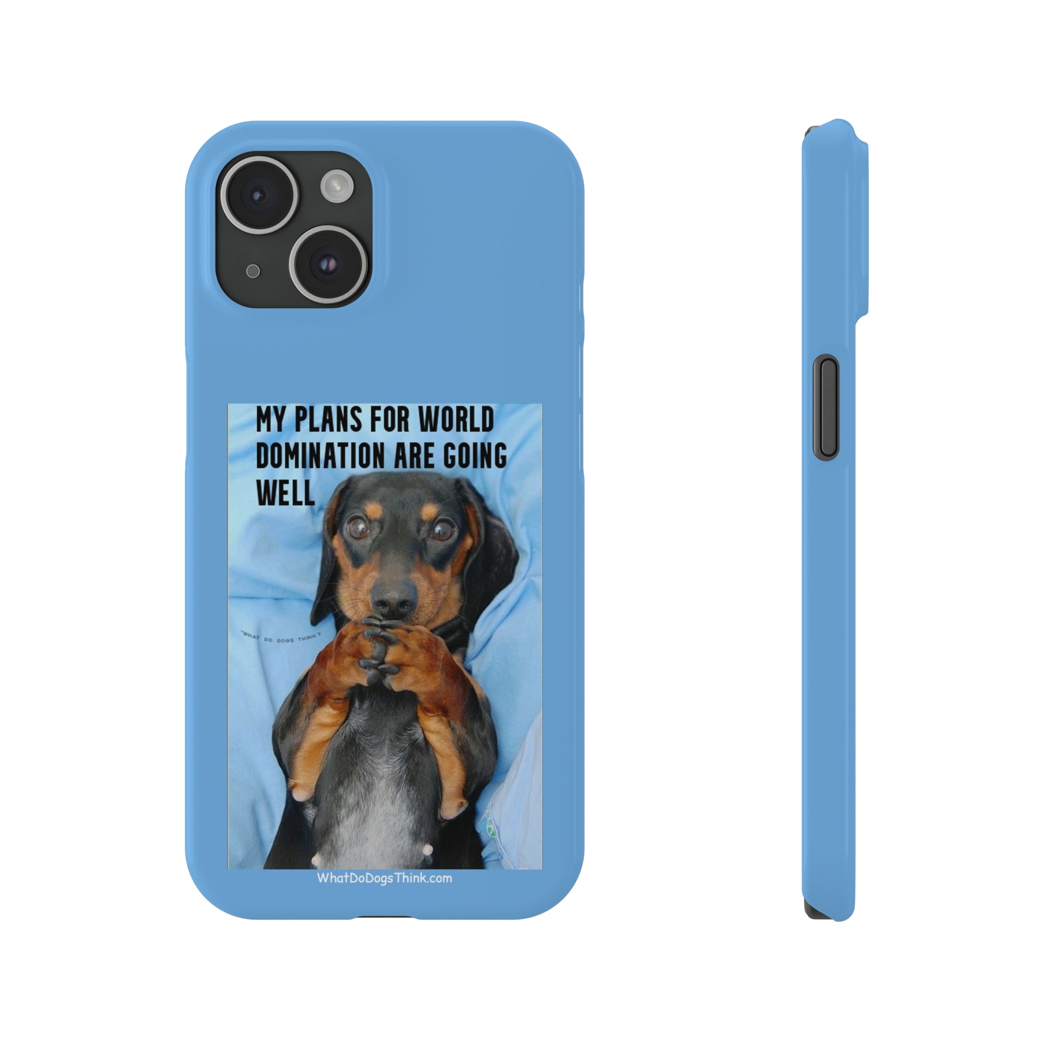 World Domination Blue Slim Phone Cases
