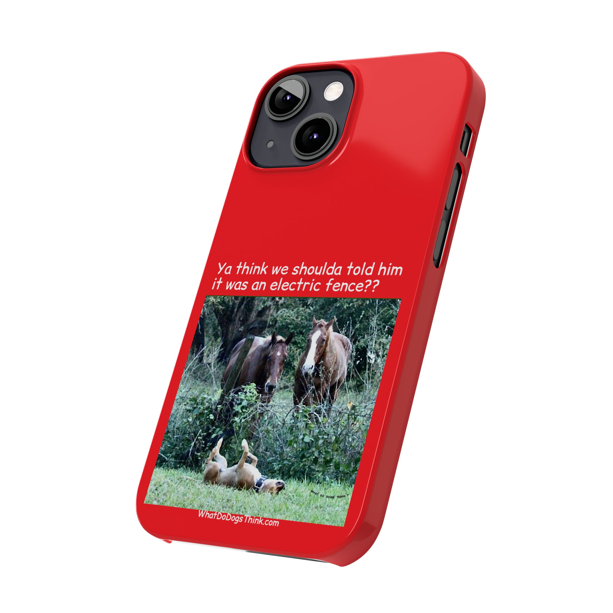 Electric Fence Red Slim Phone Case