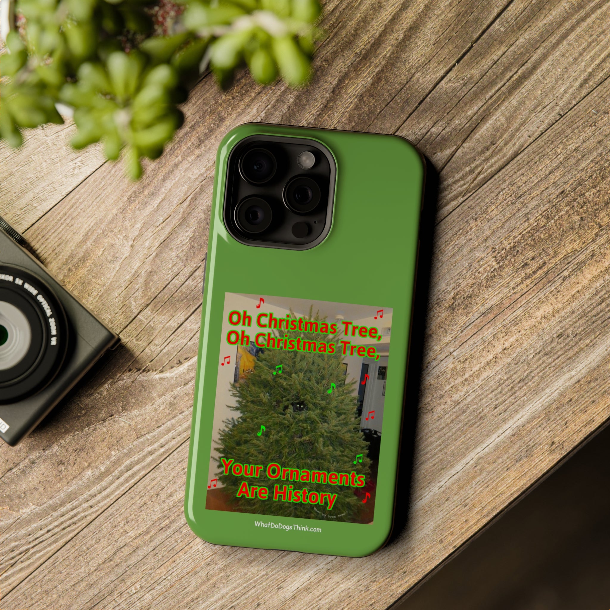 Christmas Tree Cat Green MagSafe Tough Case