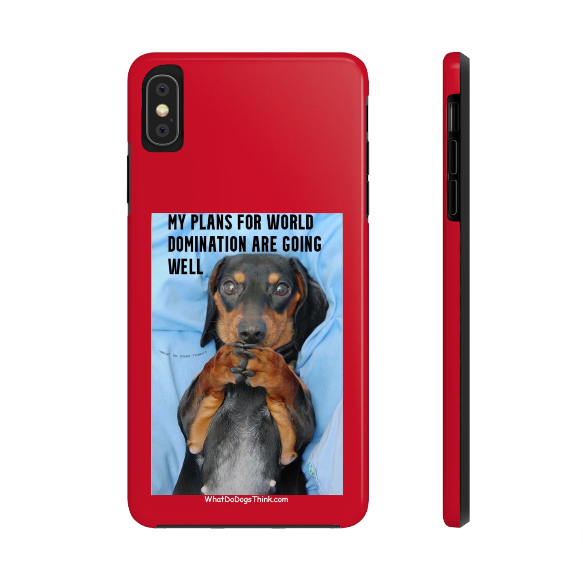 World Domination Red Tough Phone Cases