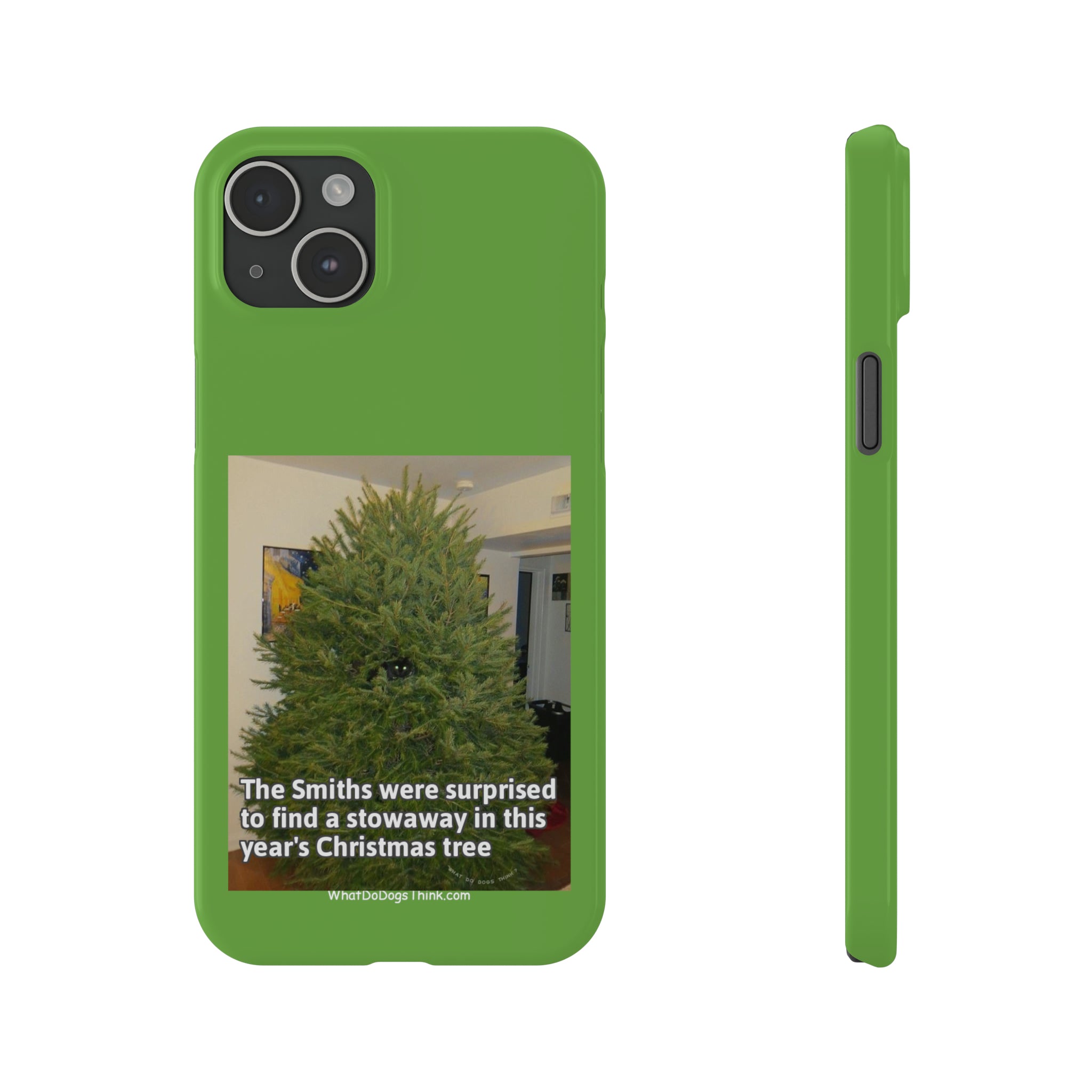 Stowaway Cat Green Slim Phone Case