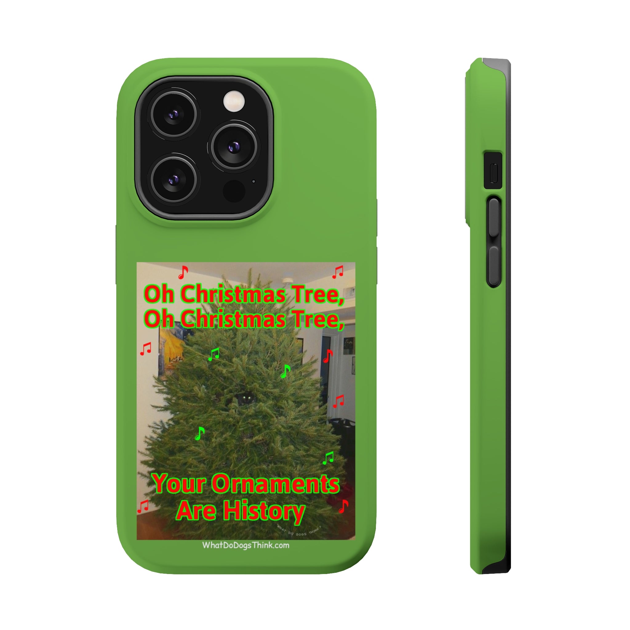 Christmas Tree Cat Green MagSafe Tough Case