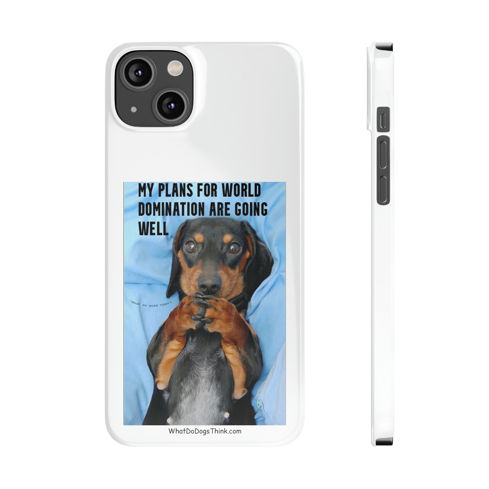 World Domination White Slim Phone Cases