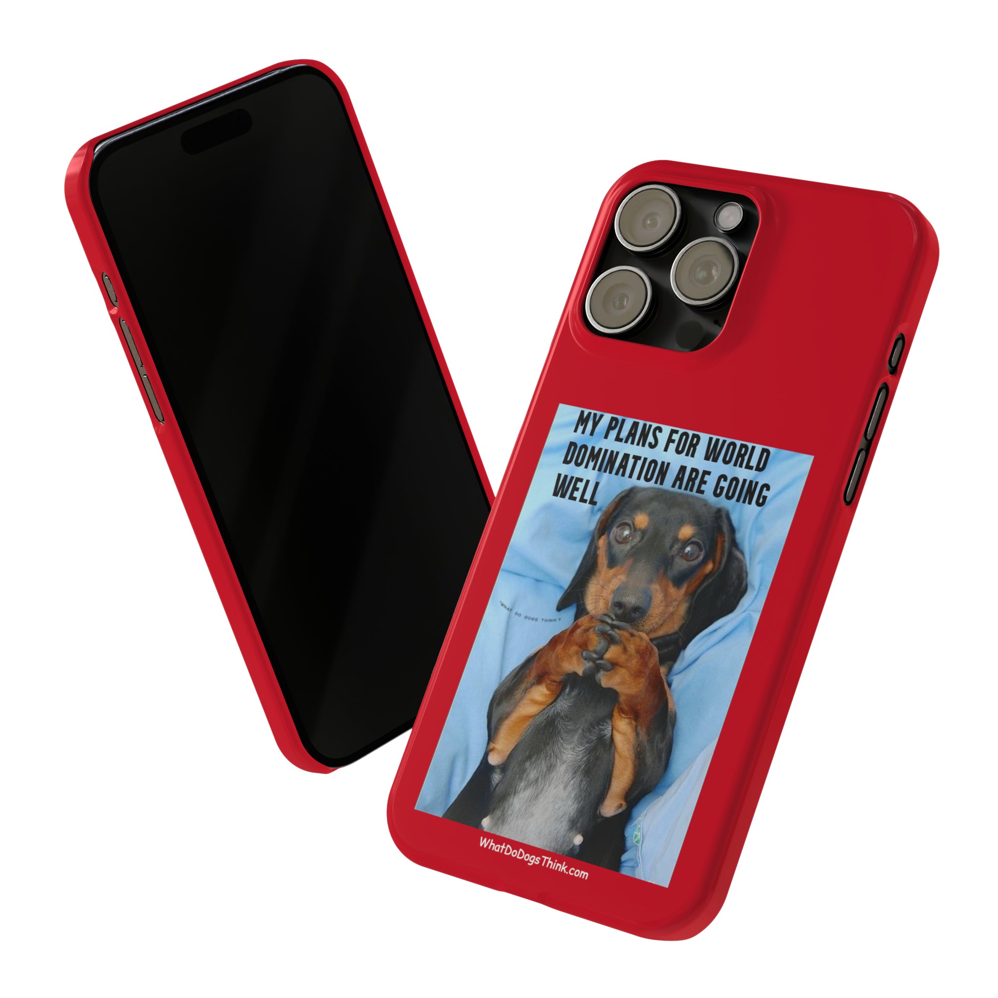 World Domination Red Slim Phone Cases
