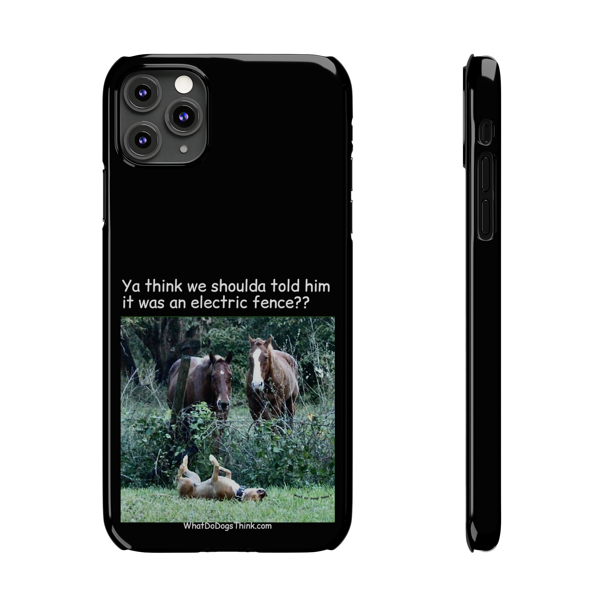 Electric Fence Black Slim Phone Case