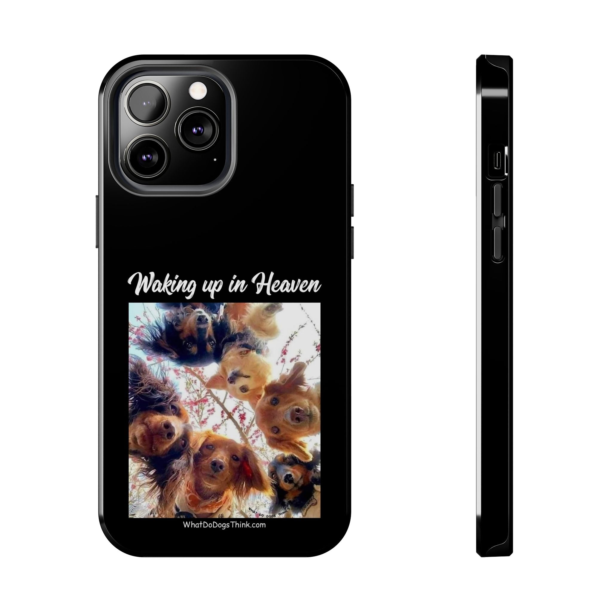 Waking Up in Heaven Black Tough Phone Cases