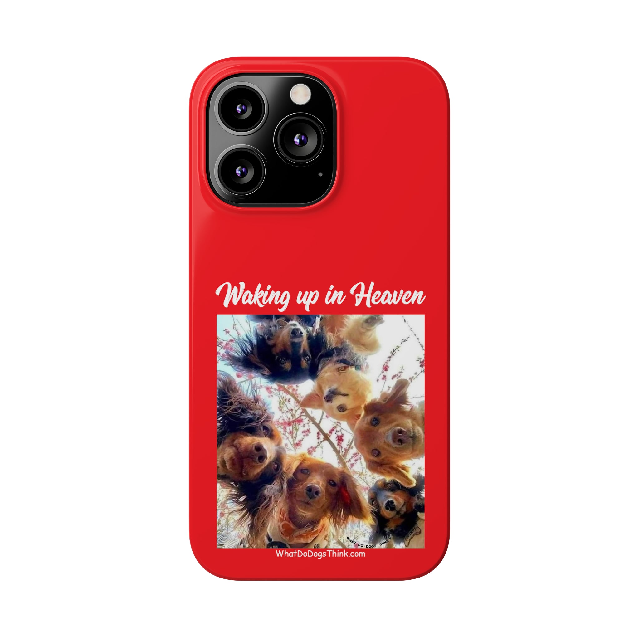 Waking Up In Heaven Red Slim Phone Cases