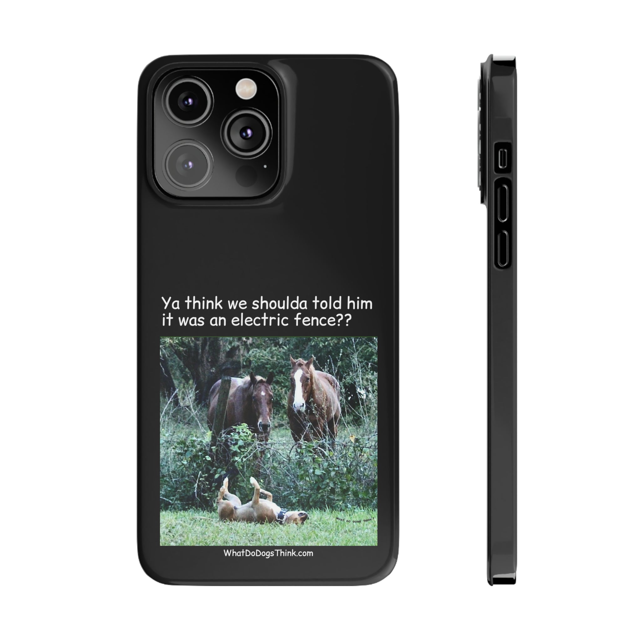 Electric Fence Black Slim Phone Case