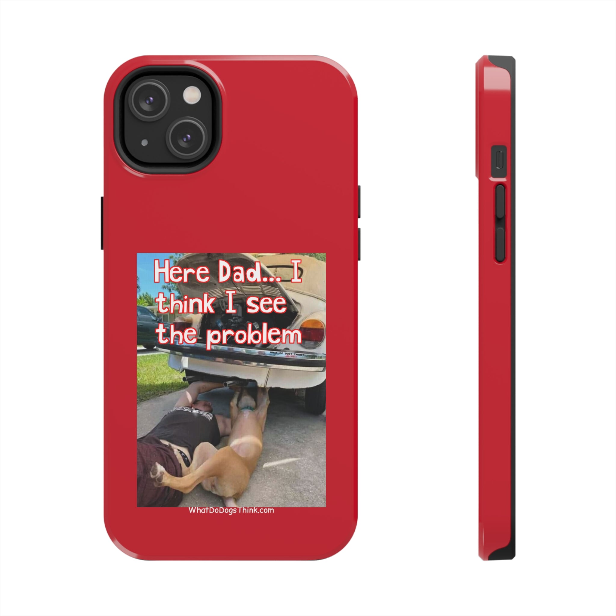 Here Dad Red Tough Phone Cases