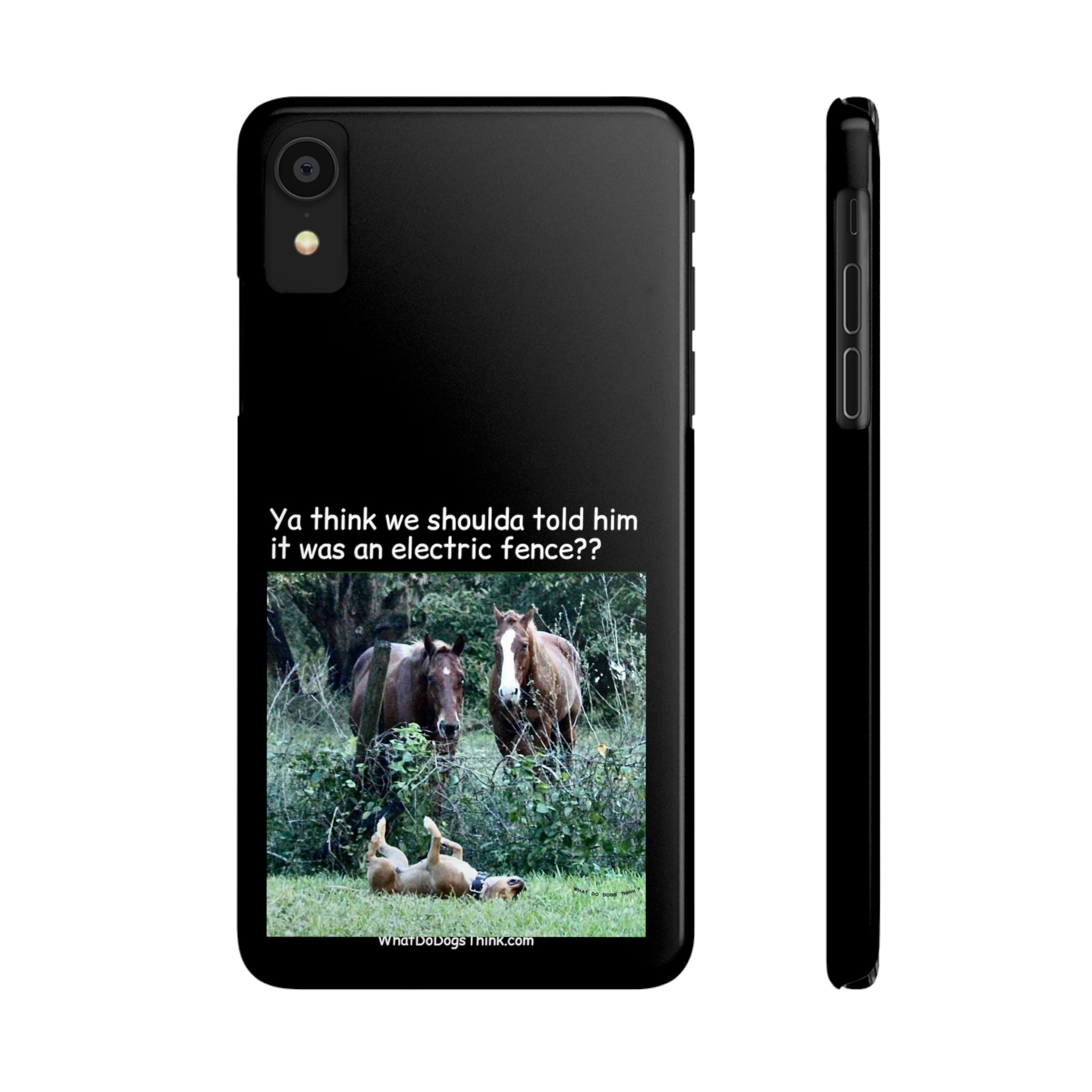 Electric Fence Black Slim Phone Case