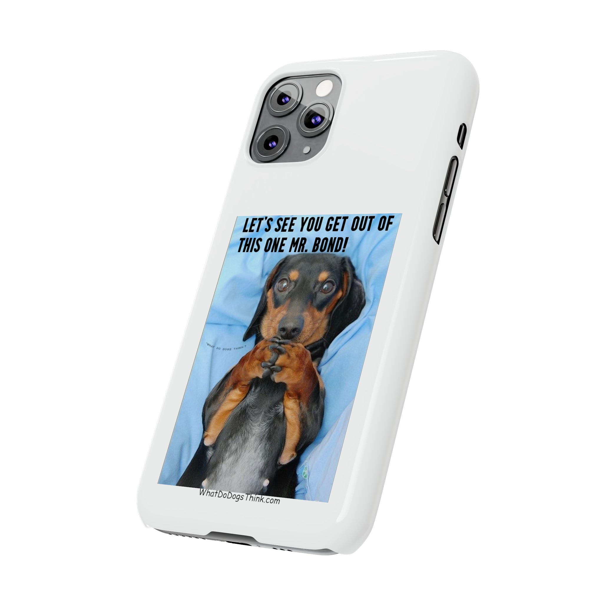 Mr. Bond White Slim Phone Cases