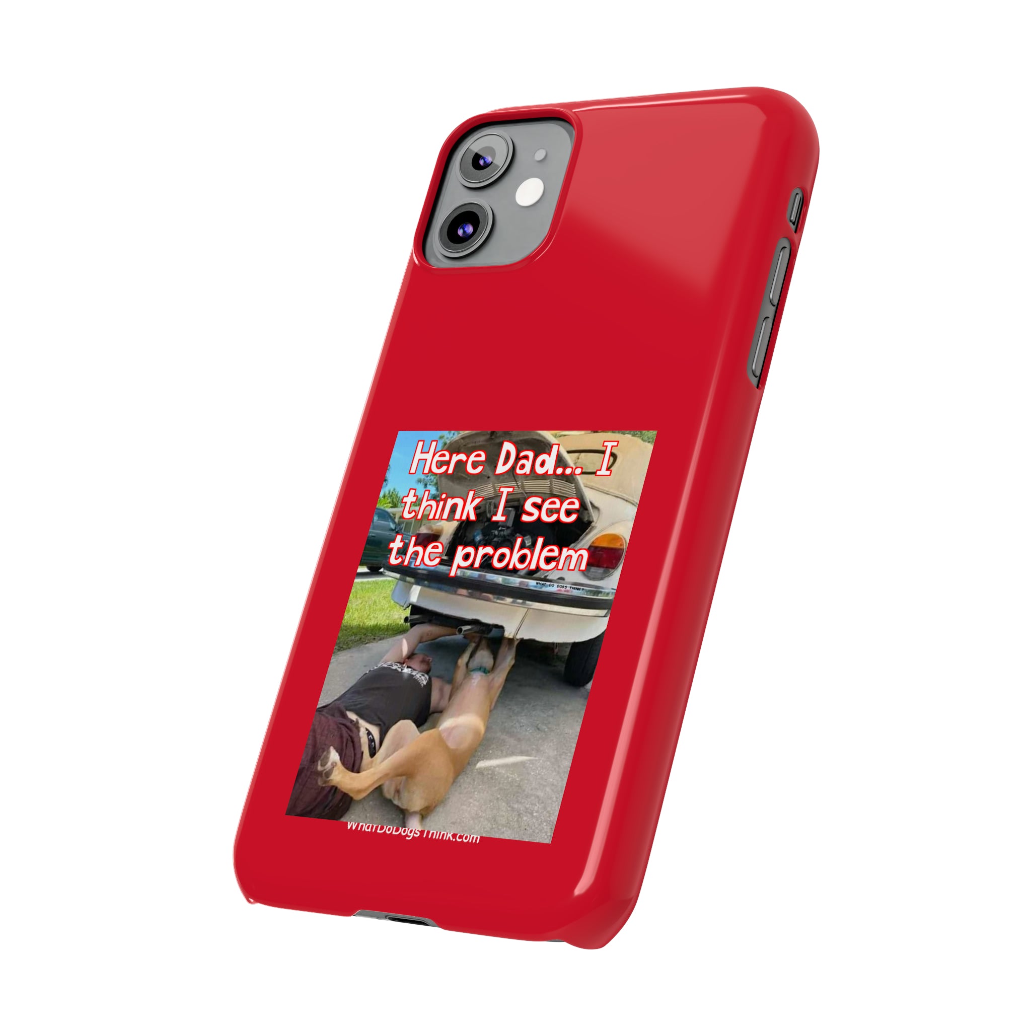 Here Dad Red Slim Phone Cases