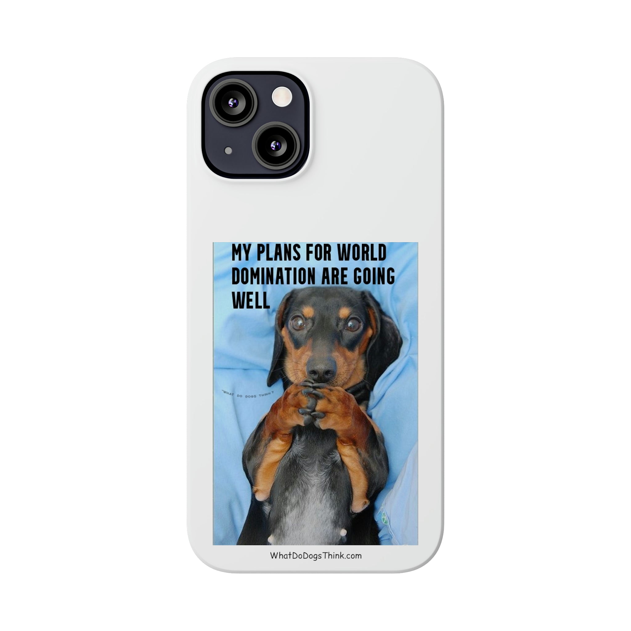 World Domination White Slim Phone Cases