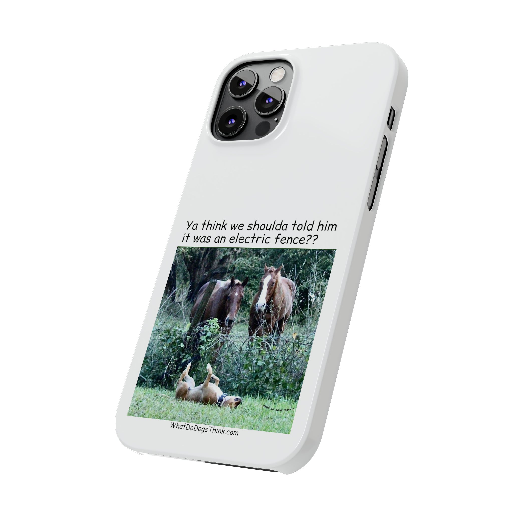 Electric Fence White Slim Phone Case