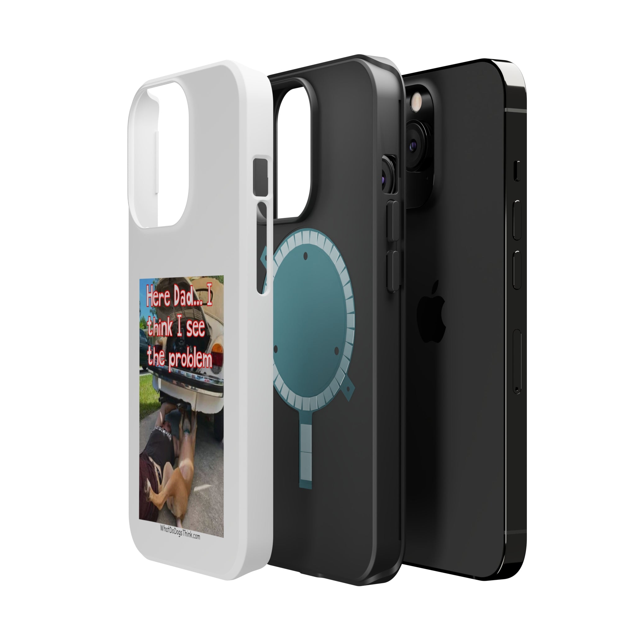 Here Dad White MagSafe Tough Cases