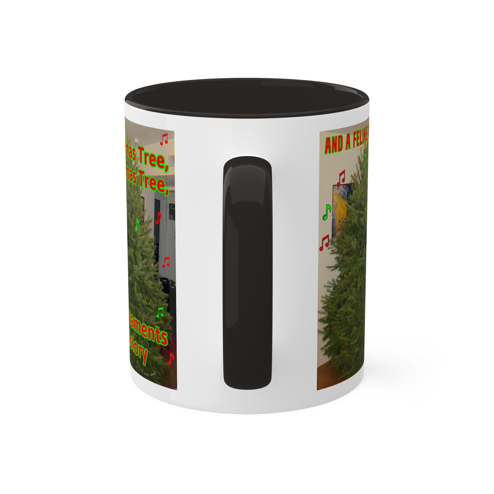 Christmas Tree Cat Mug 11oz