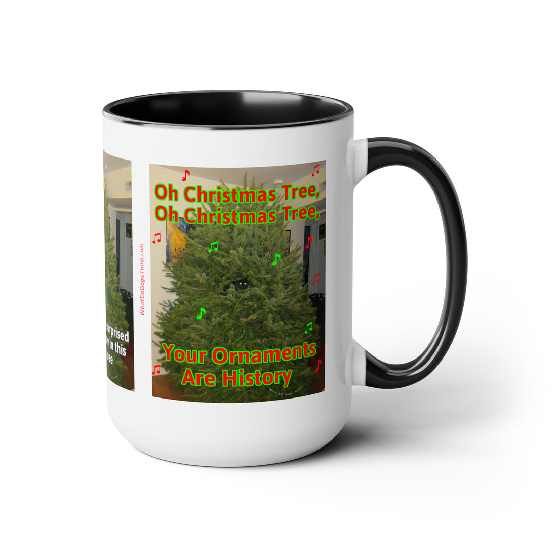 Christmas Tree Cat Mug 15oz