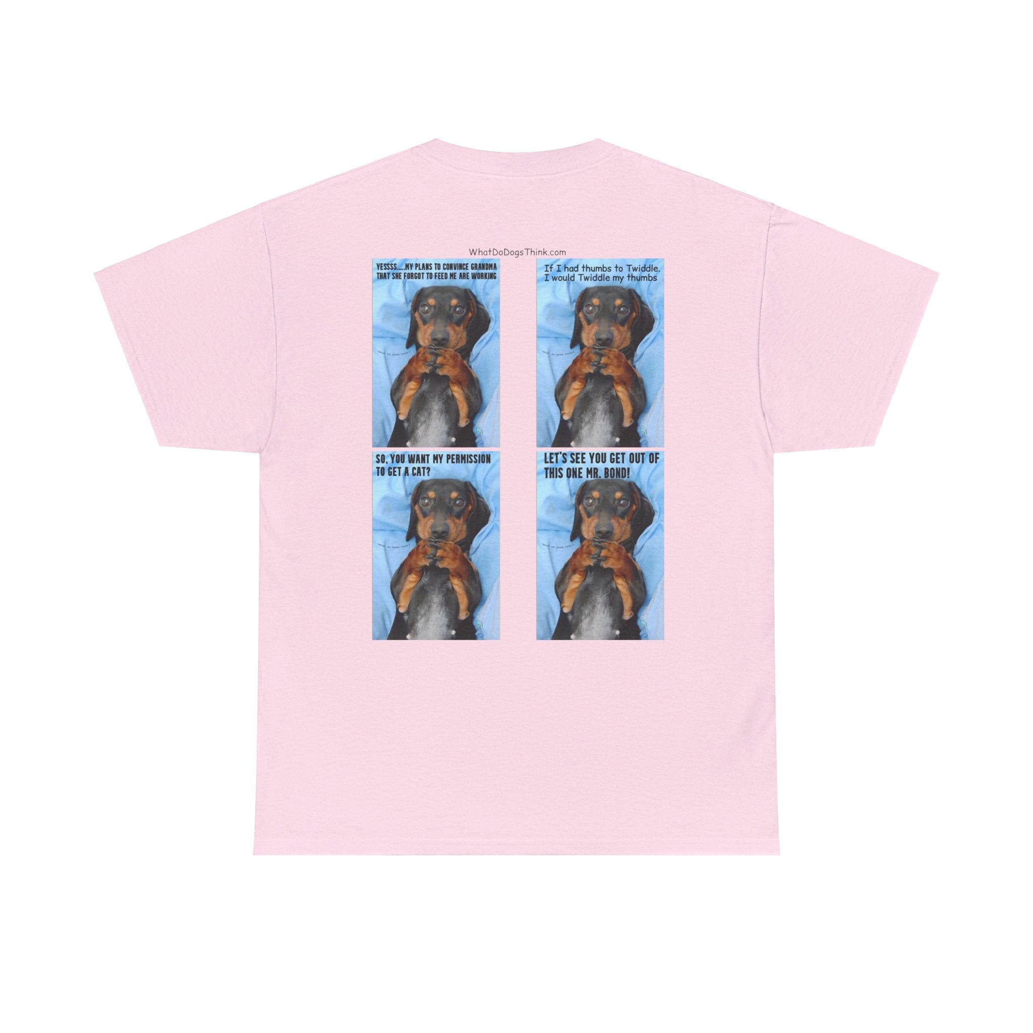 Devious Dachshund T shirt Double Sided