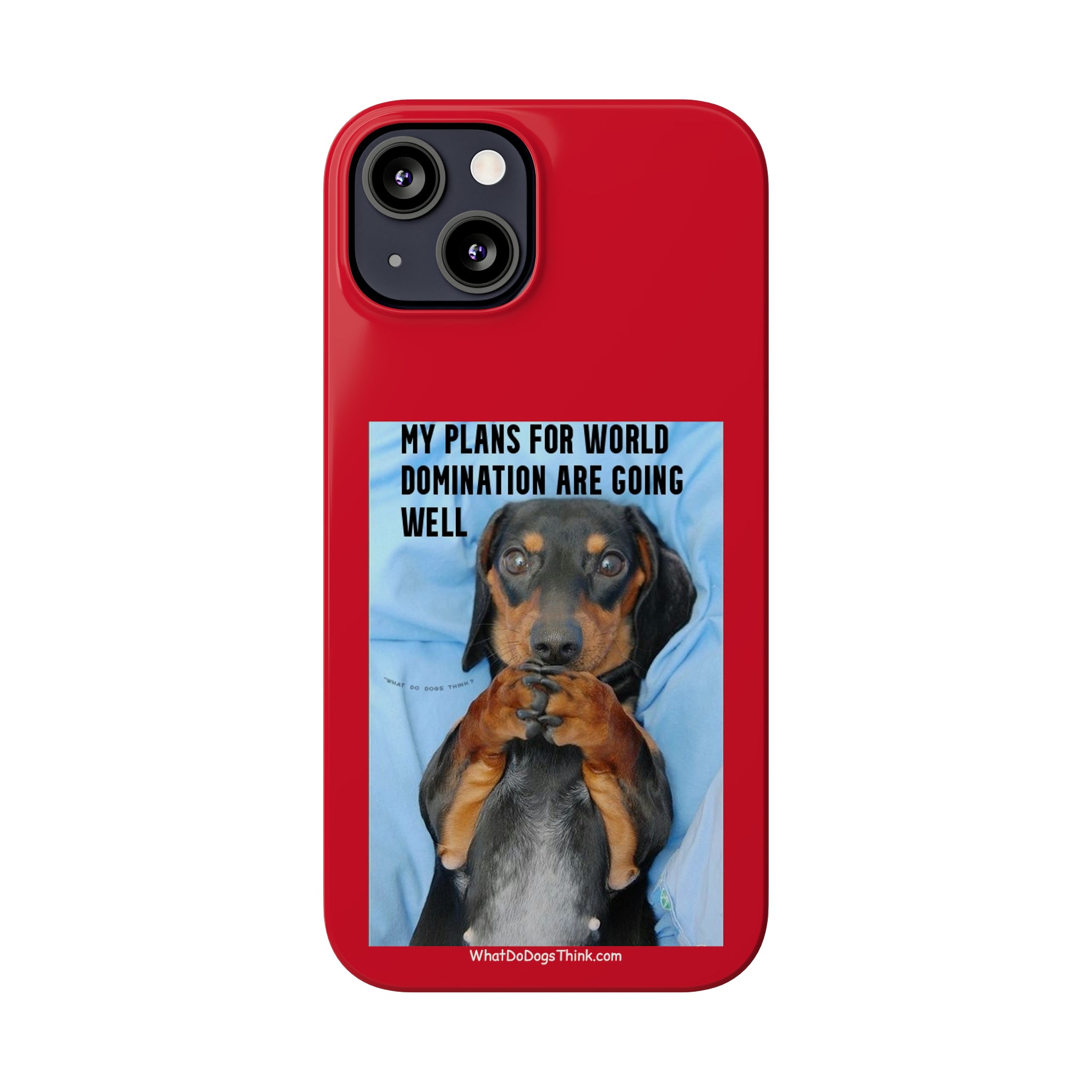 World Domination Red Slim Phone Cases