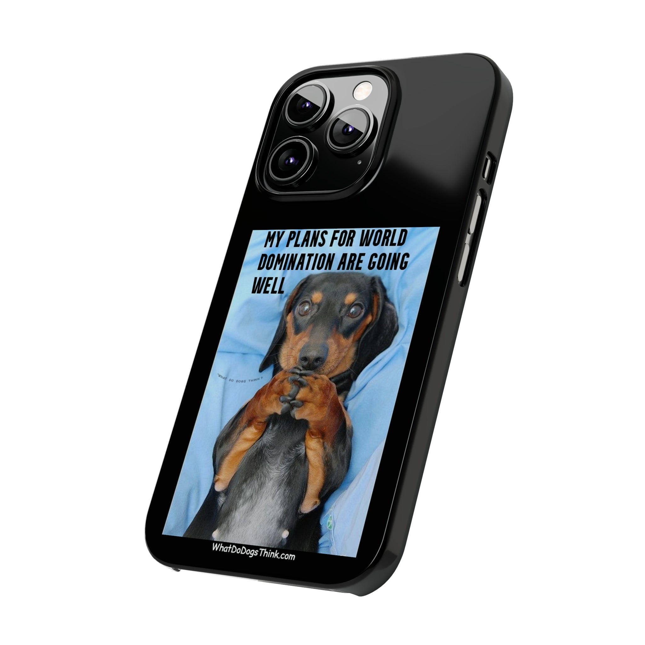 World Domination Black Slim Phone Cases