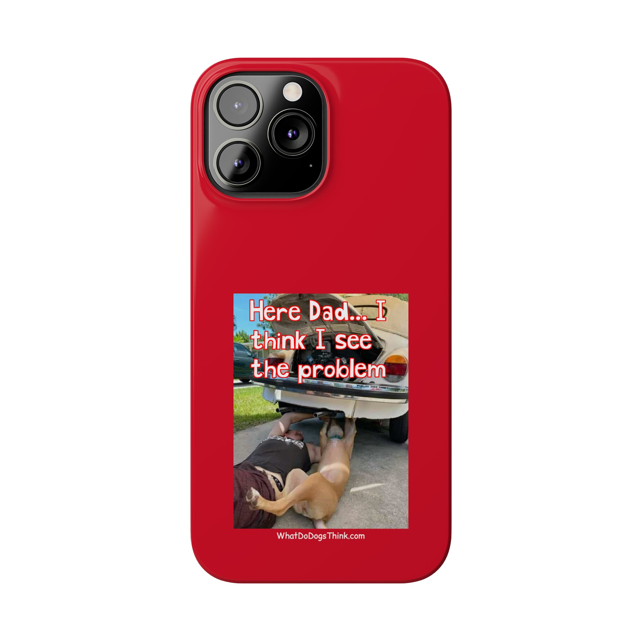 Here Dad Red Slim Phone Cases
