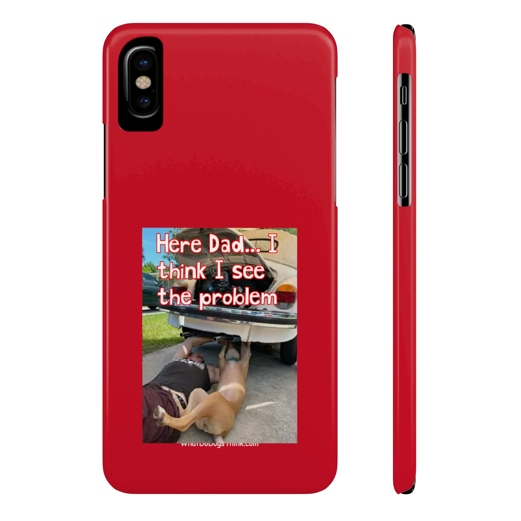 Here Dad Red Slim Phone Cases
