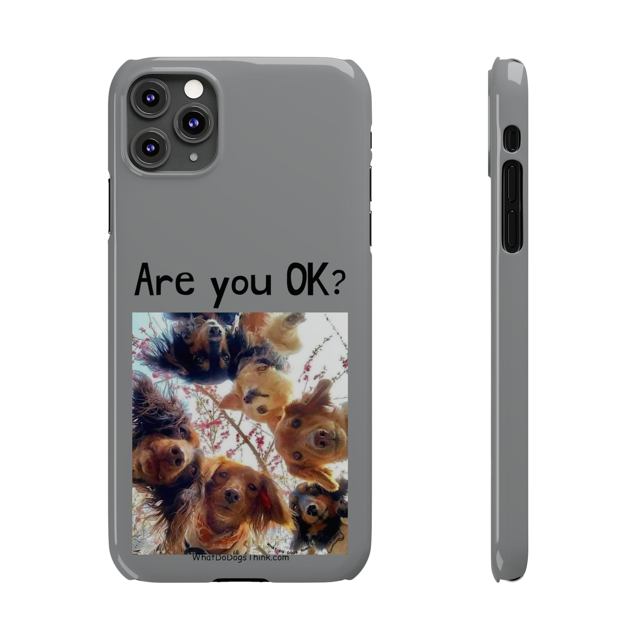 Are you OK? Grey Slim Phone Cases