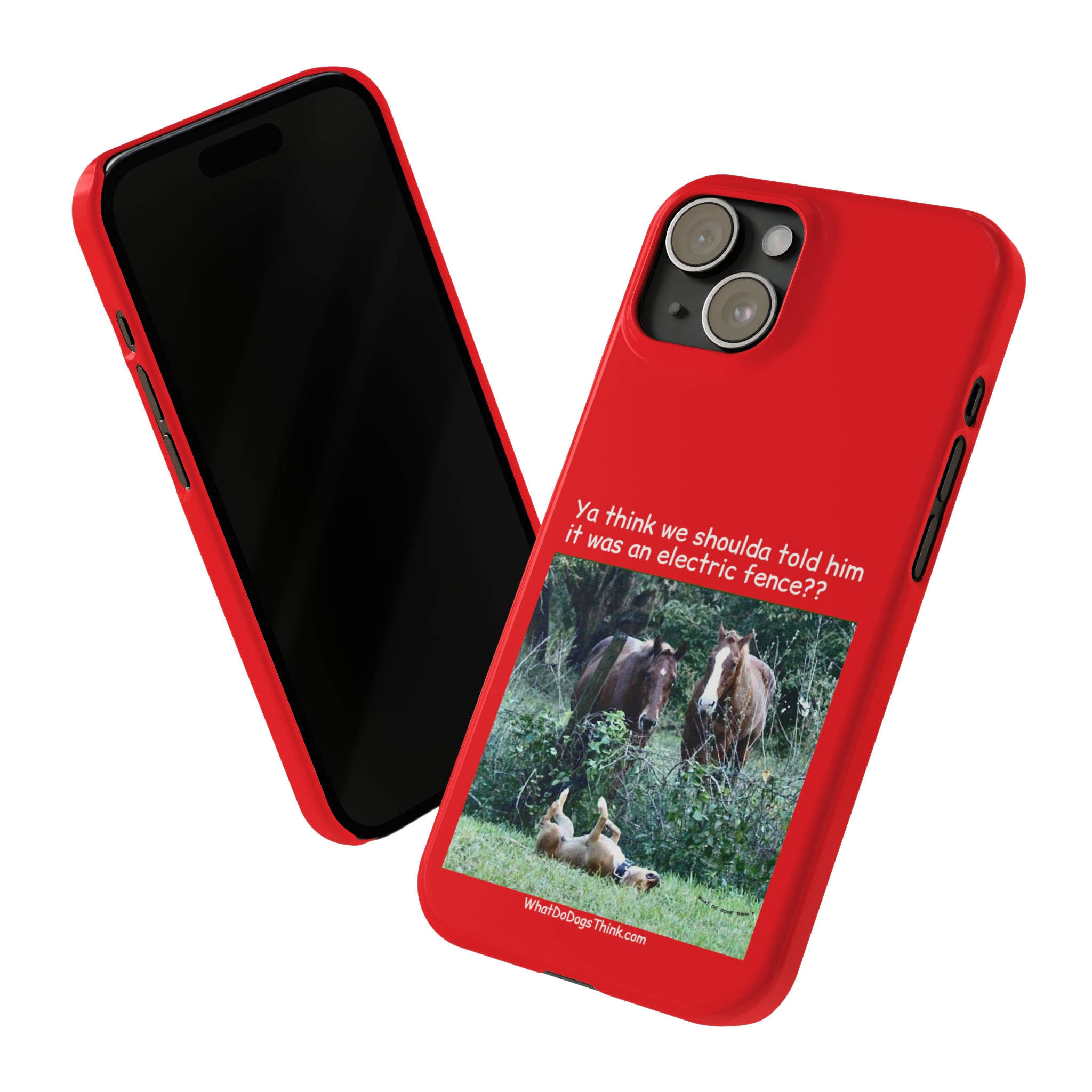 Electric Fence Red Slim Phone Case