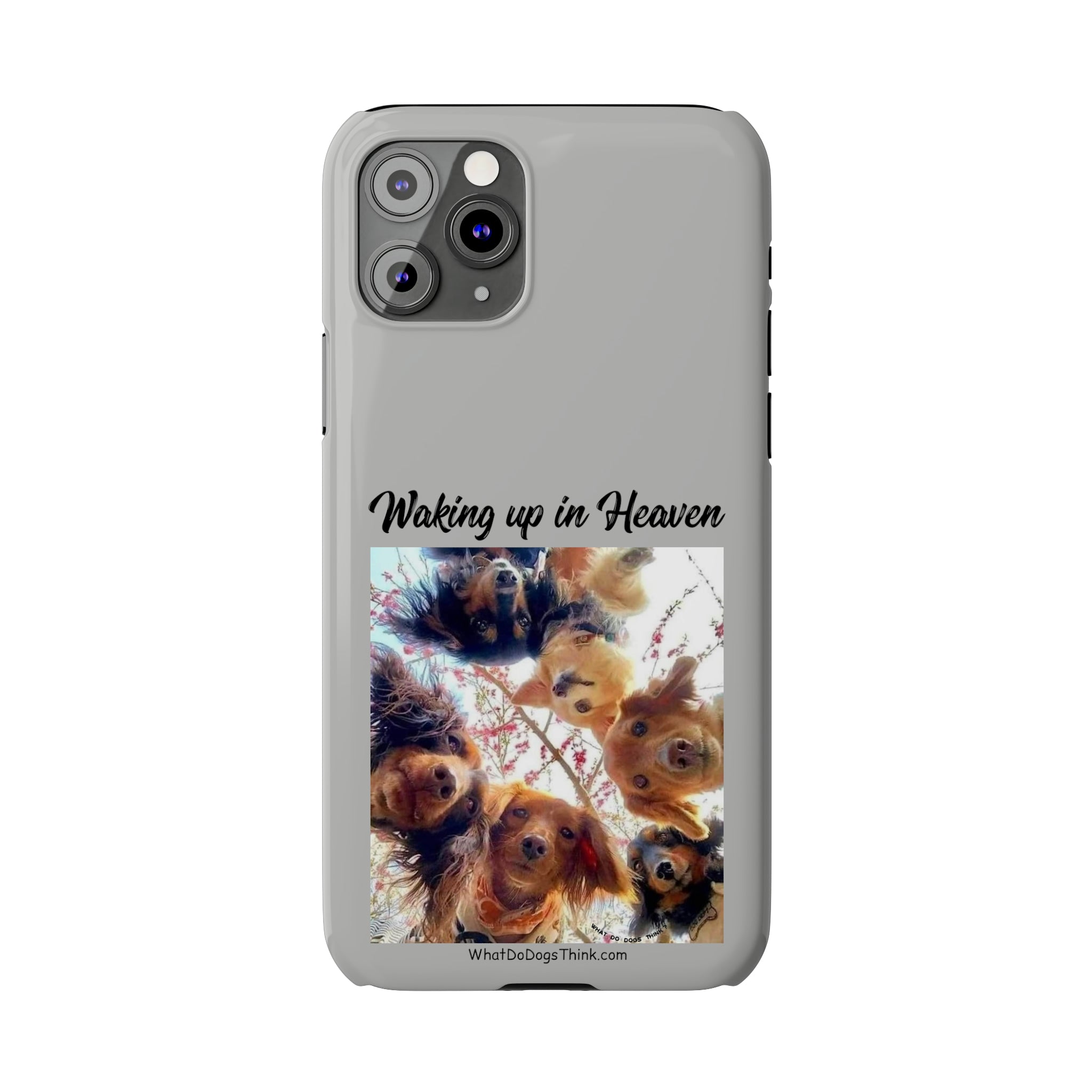 Waking Up In Heaven Grey Slim Phone Cases