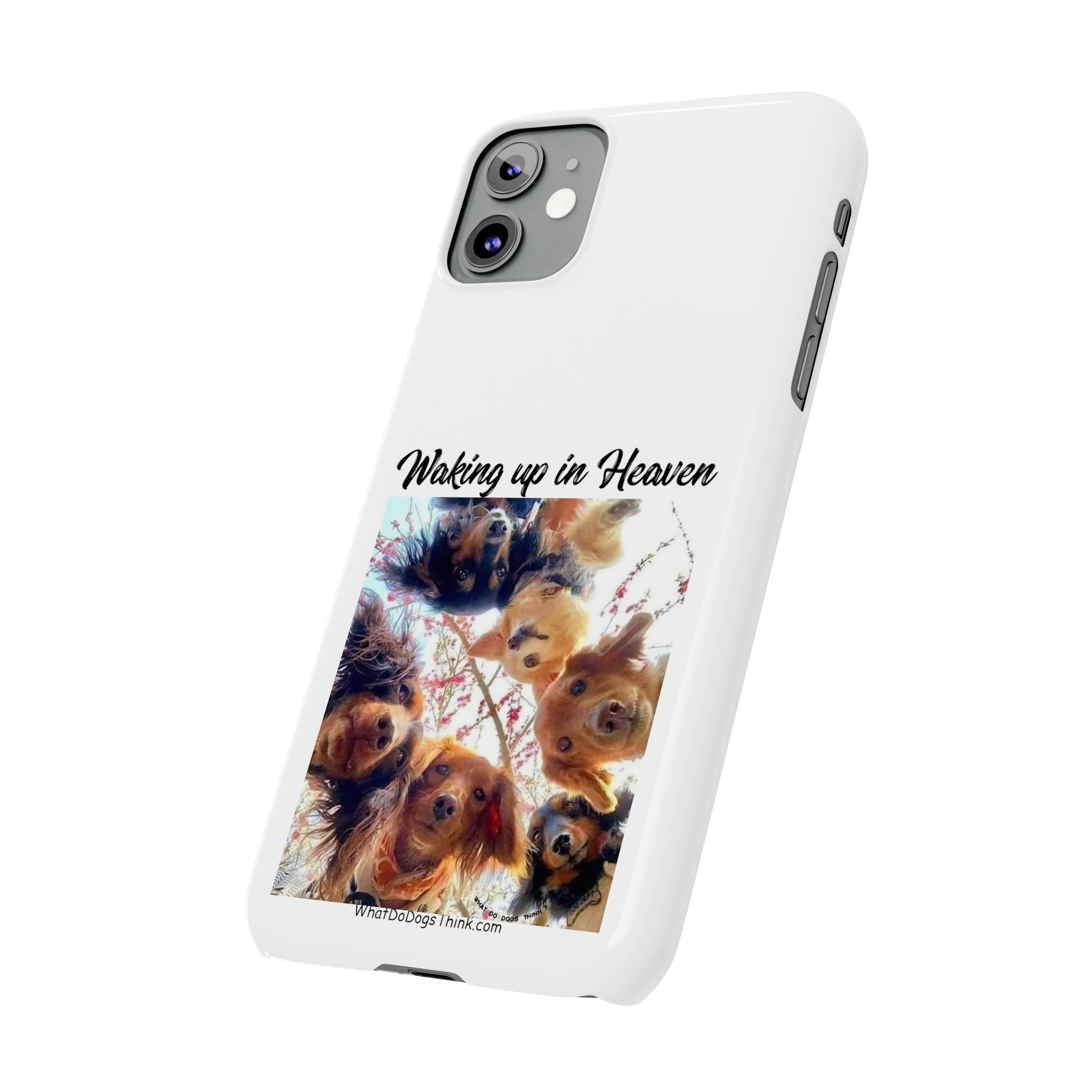 Waking Up In Heaven White Slim Phone Cases